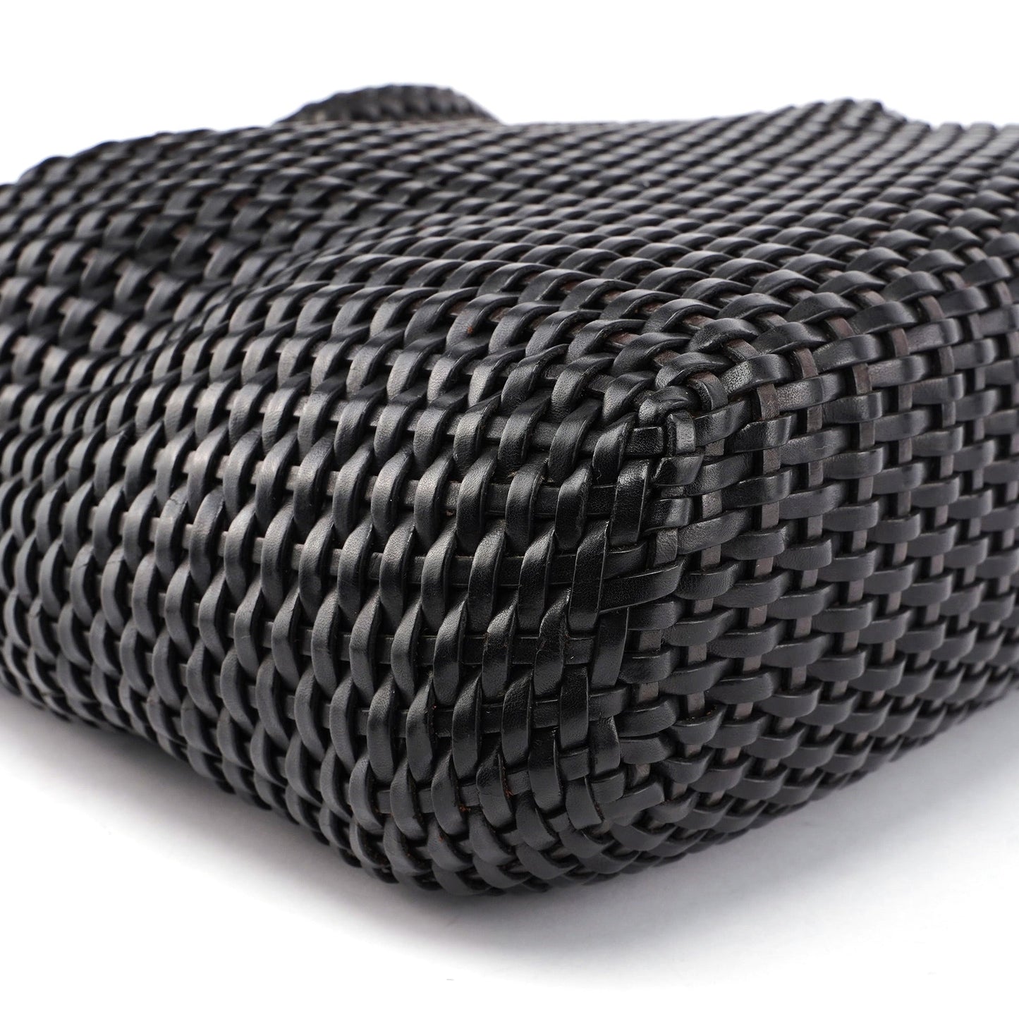 1996 Brown Woven Bamboo Shoulder Bag