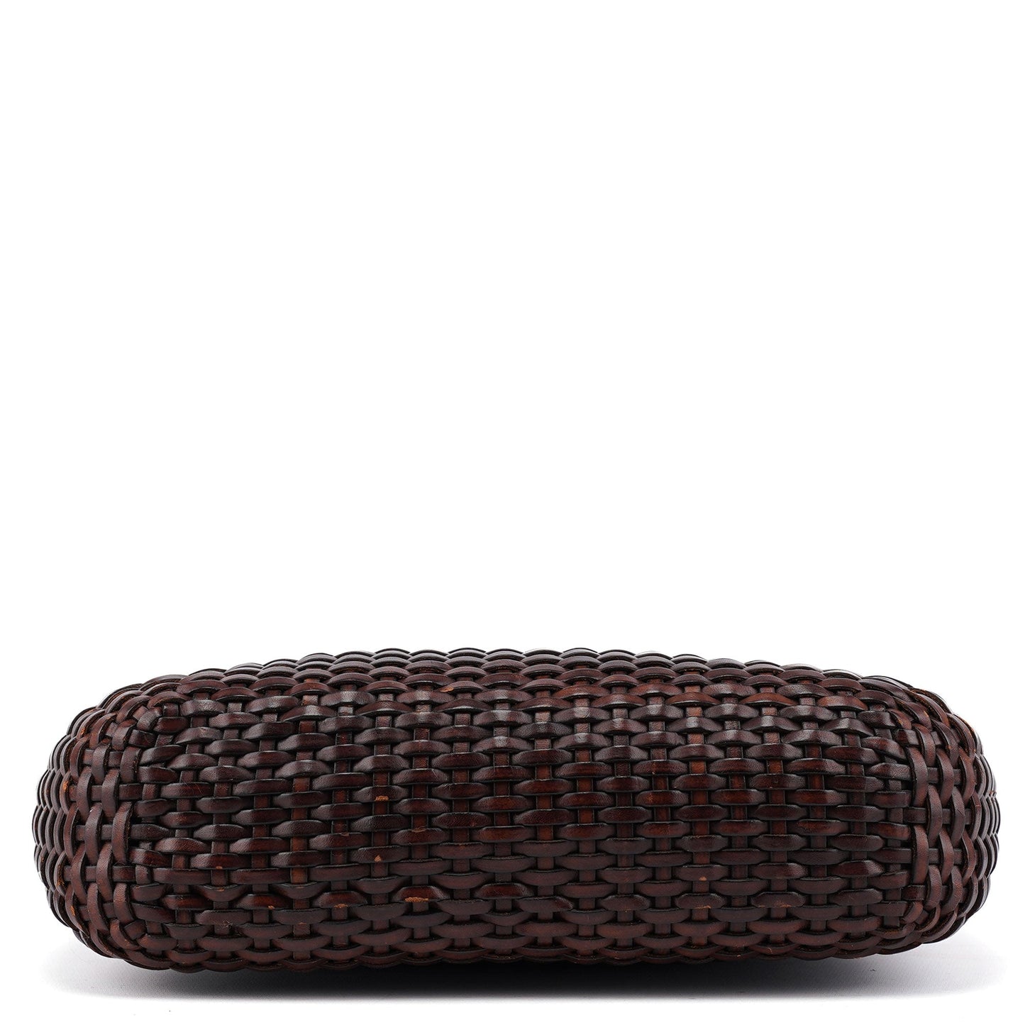 1996 Brown Woven Bamboo Shoulder Bag