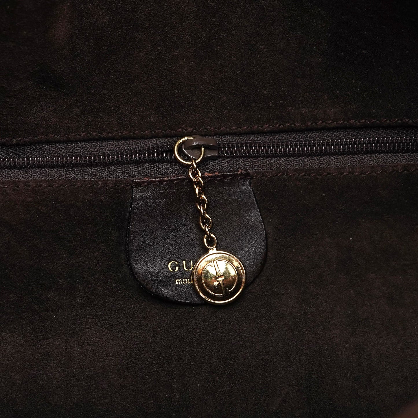 1996 Brown Woven Bamboo Shoulder Bag