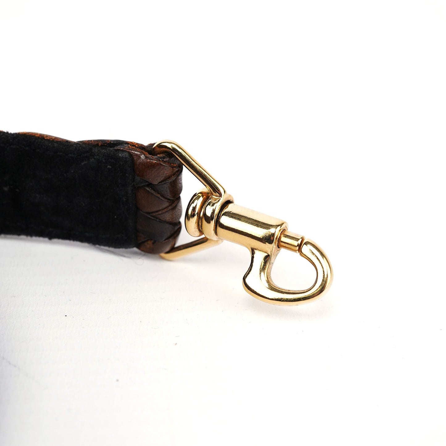 1996 Brown Woven Bamboo Shoulder Bag