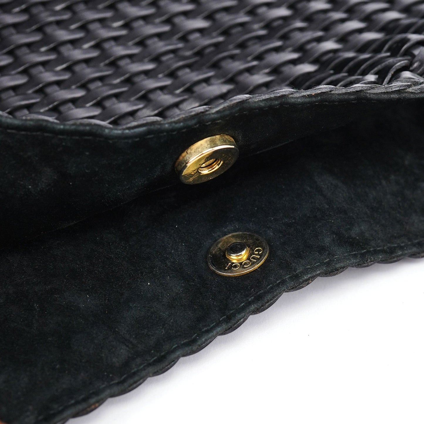 1996 Brown Woven Bamboo Shoulder Bag