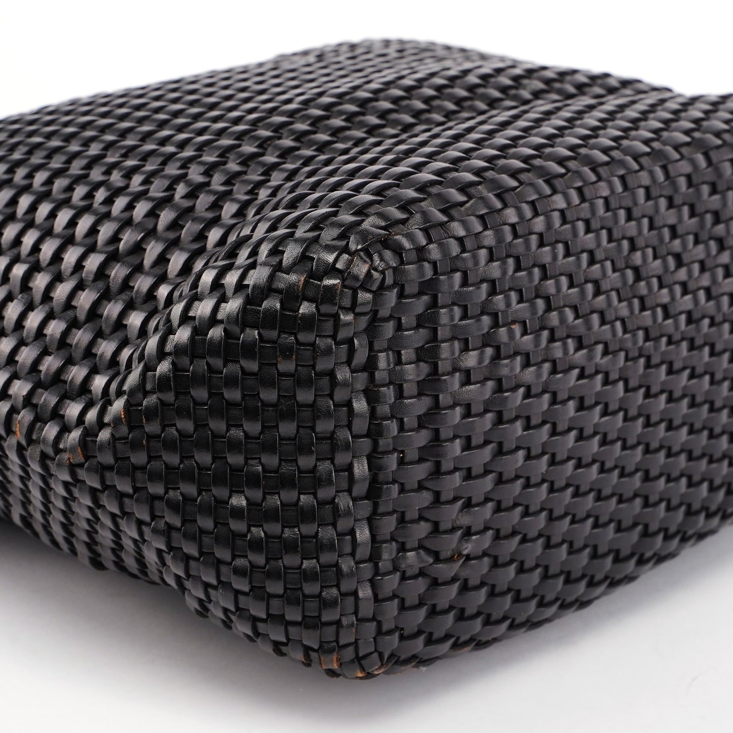 1996 Brown Woven Leather Hobo Shoulder Bag