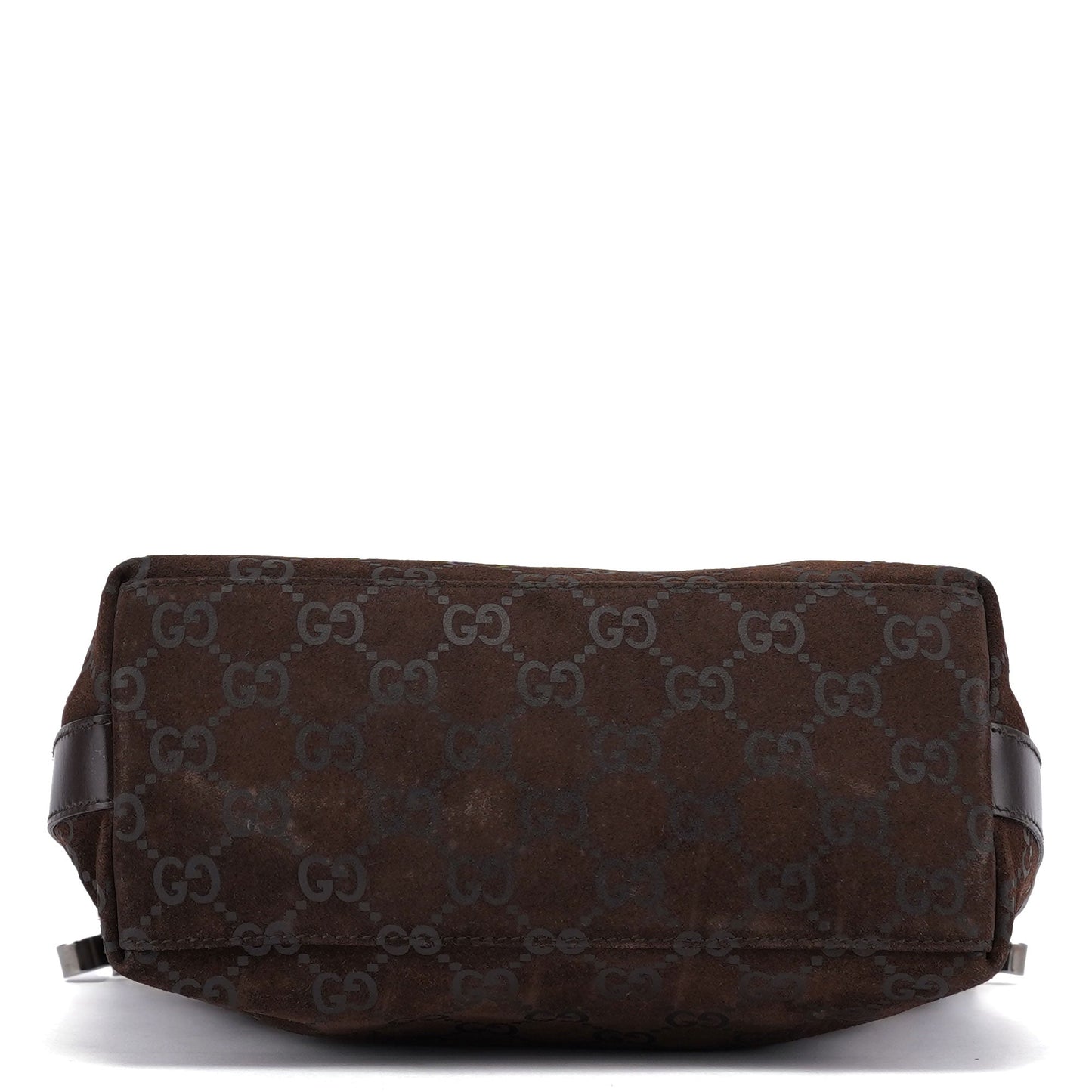 1997 Black GG Suede Shoulder Bag