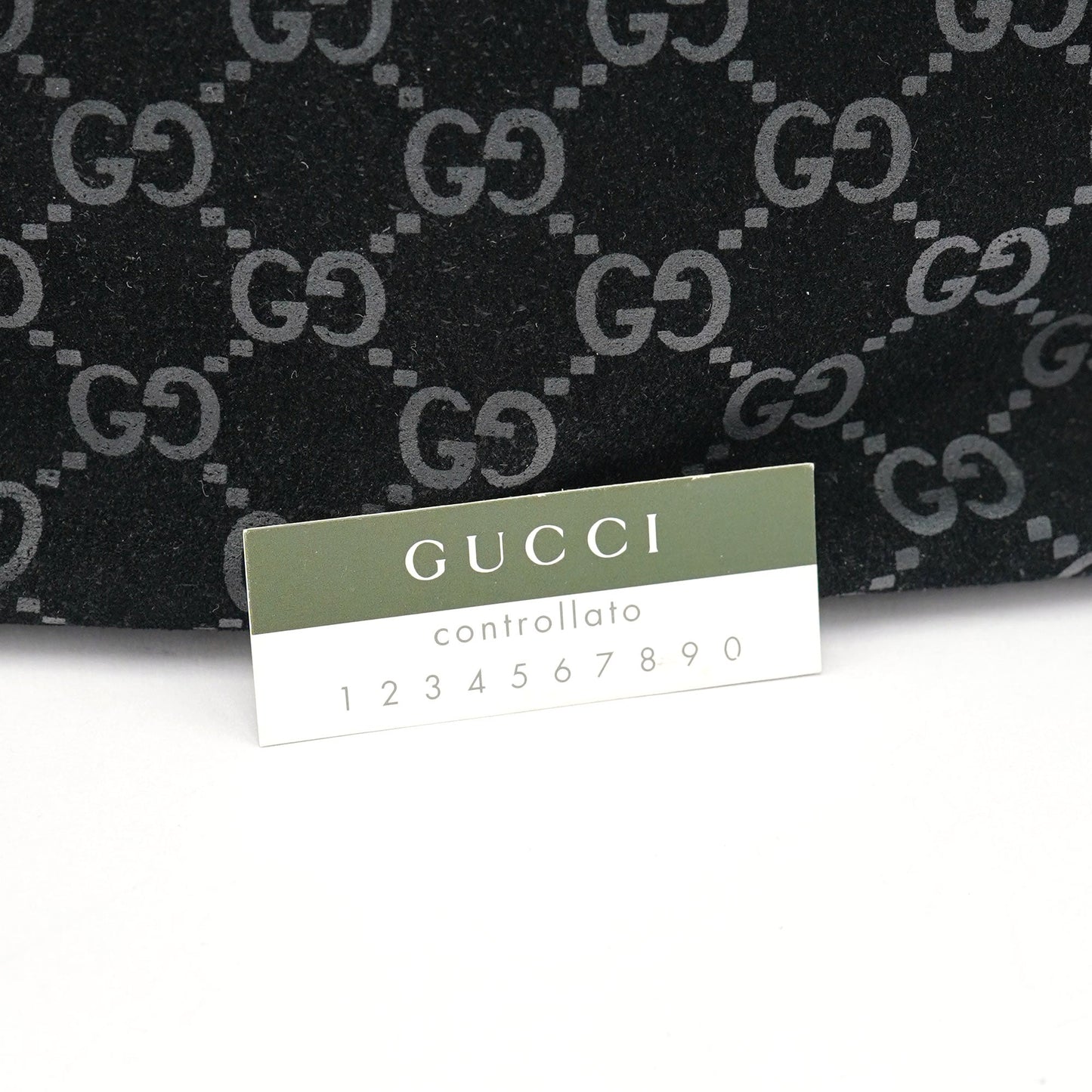 1997 Black GG Suede Shoulder Bag