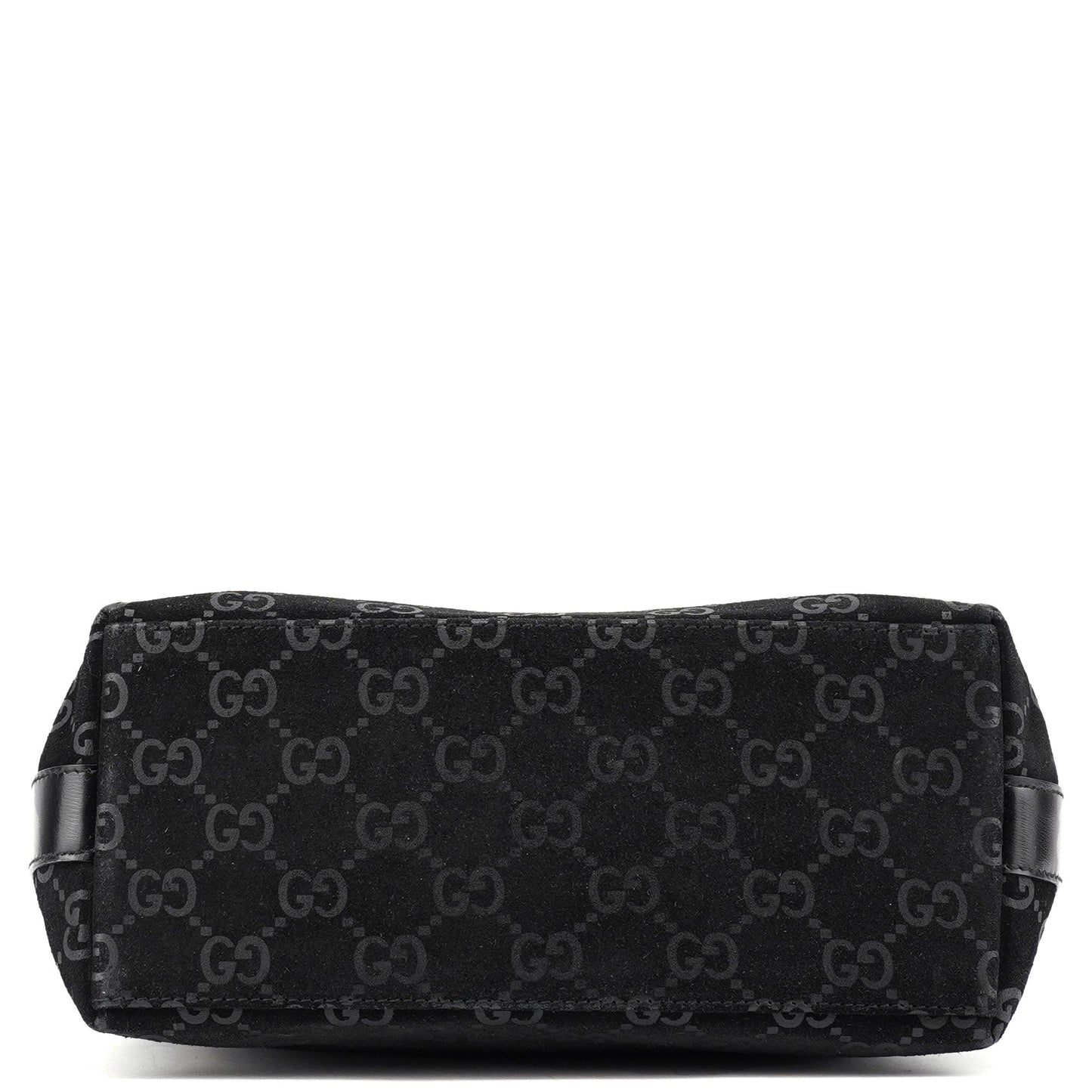 1997 Black GG Suede Shoulder Bag