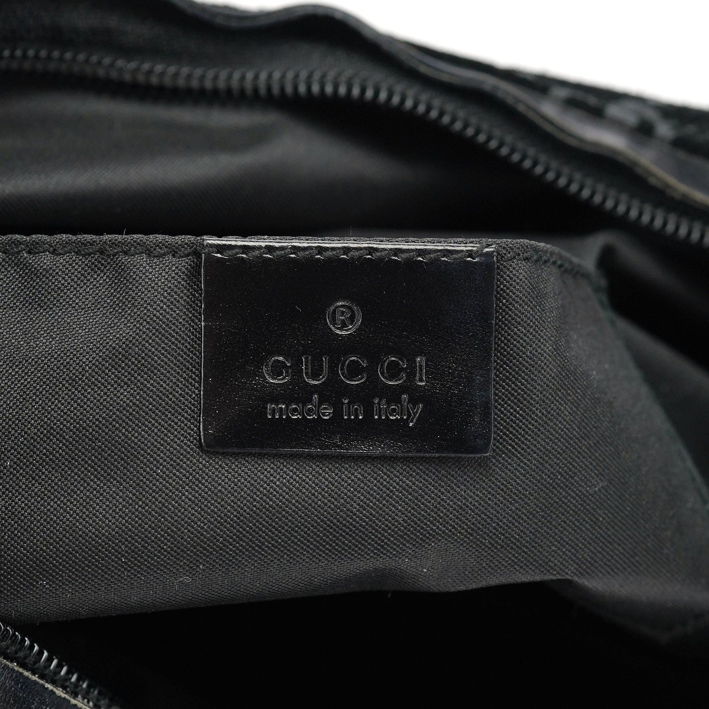 1997 Black GG Suede Shoulder Bag