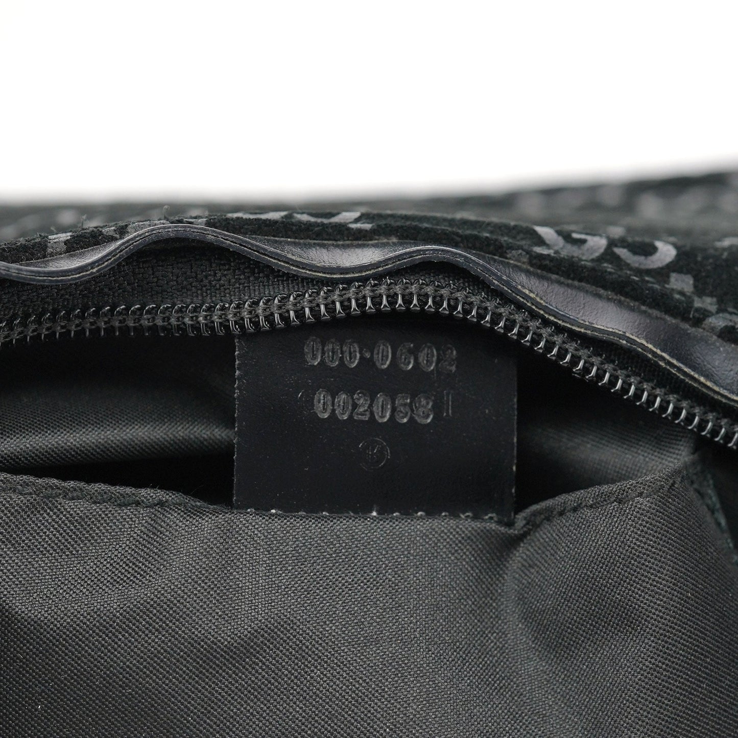 1997 Black GG Suede Shoulder Bag