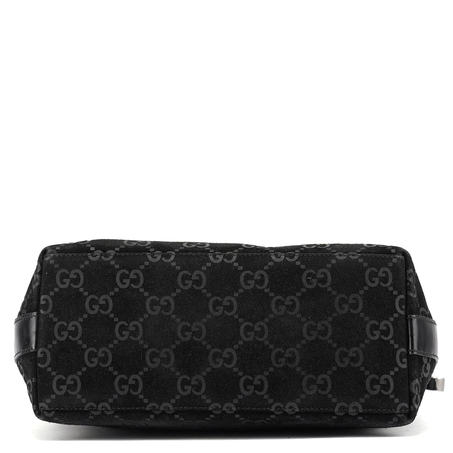 1997 Black GG Suede Shoulder Bag