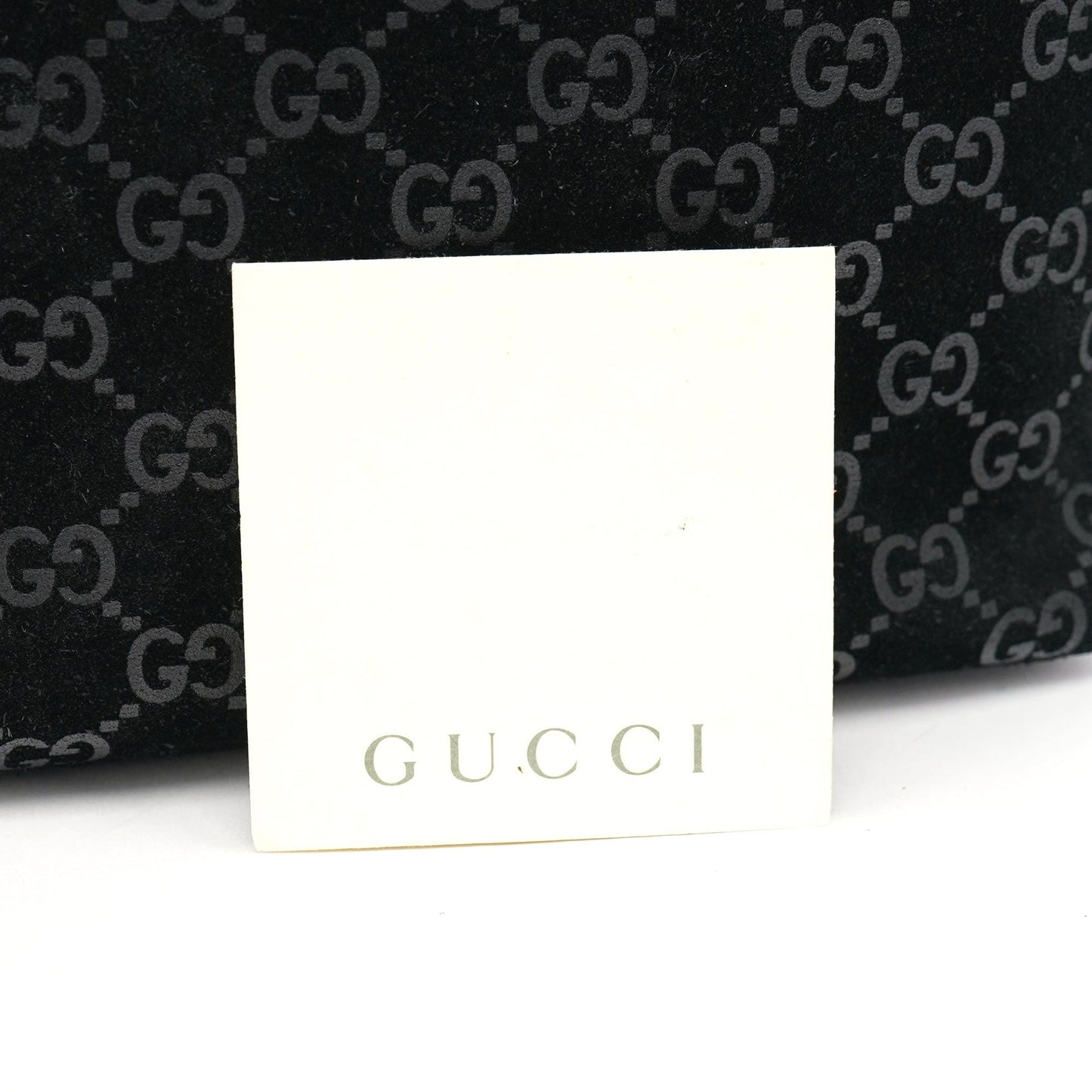 1997 Black GG Suede Shoulder Bag