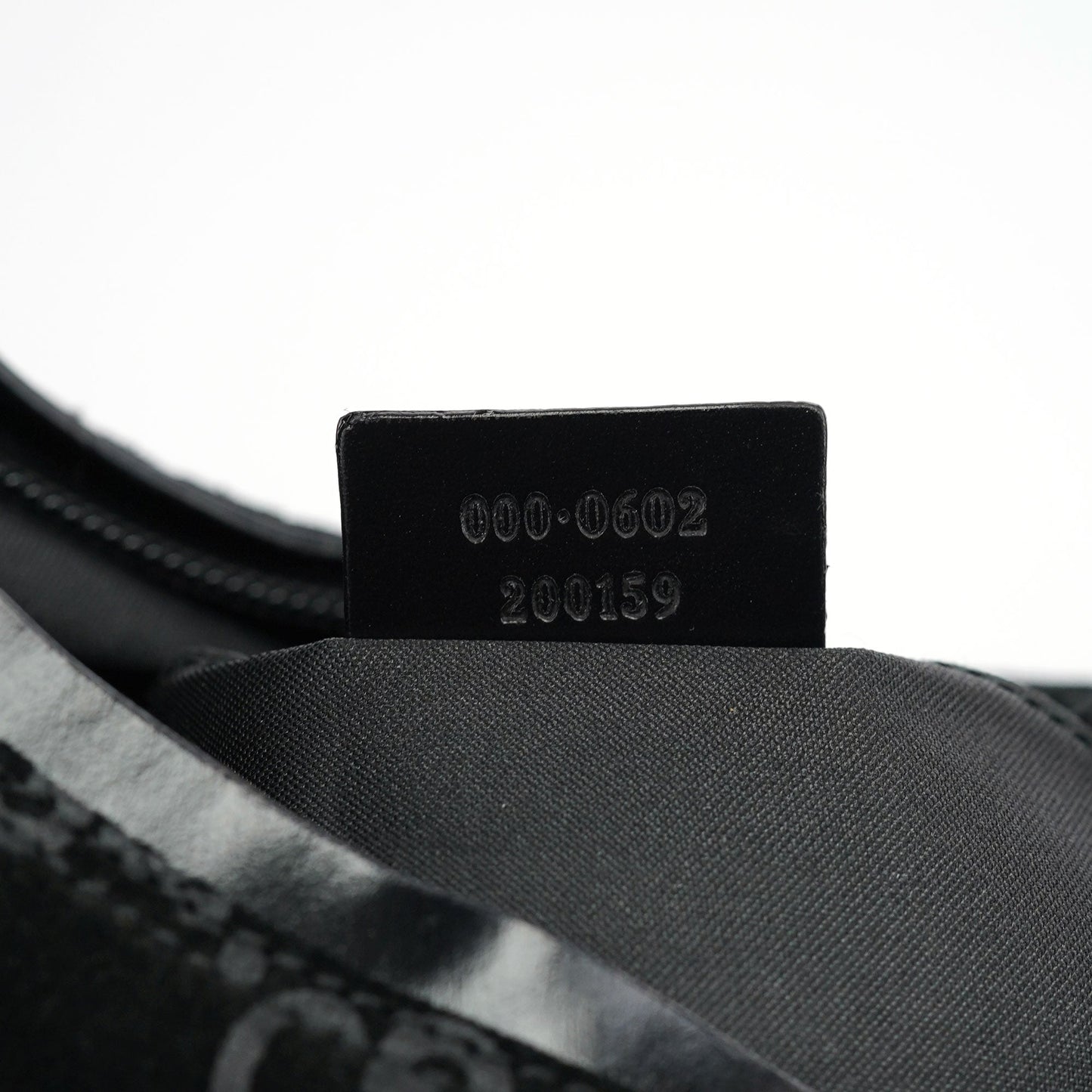 1997 Black GG Suede Shoulder Bag