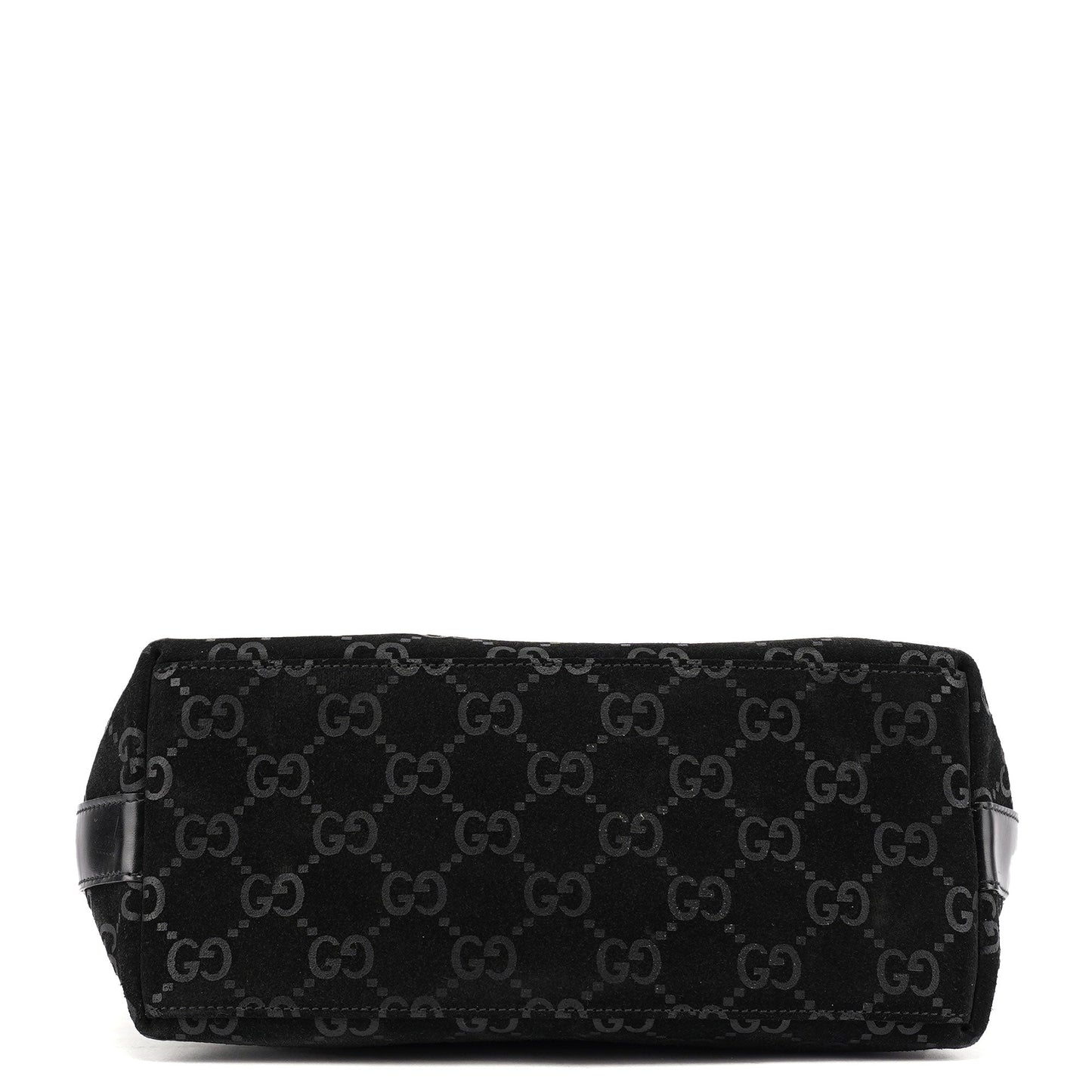 1997 Black GG Suede Shoulder Bag