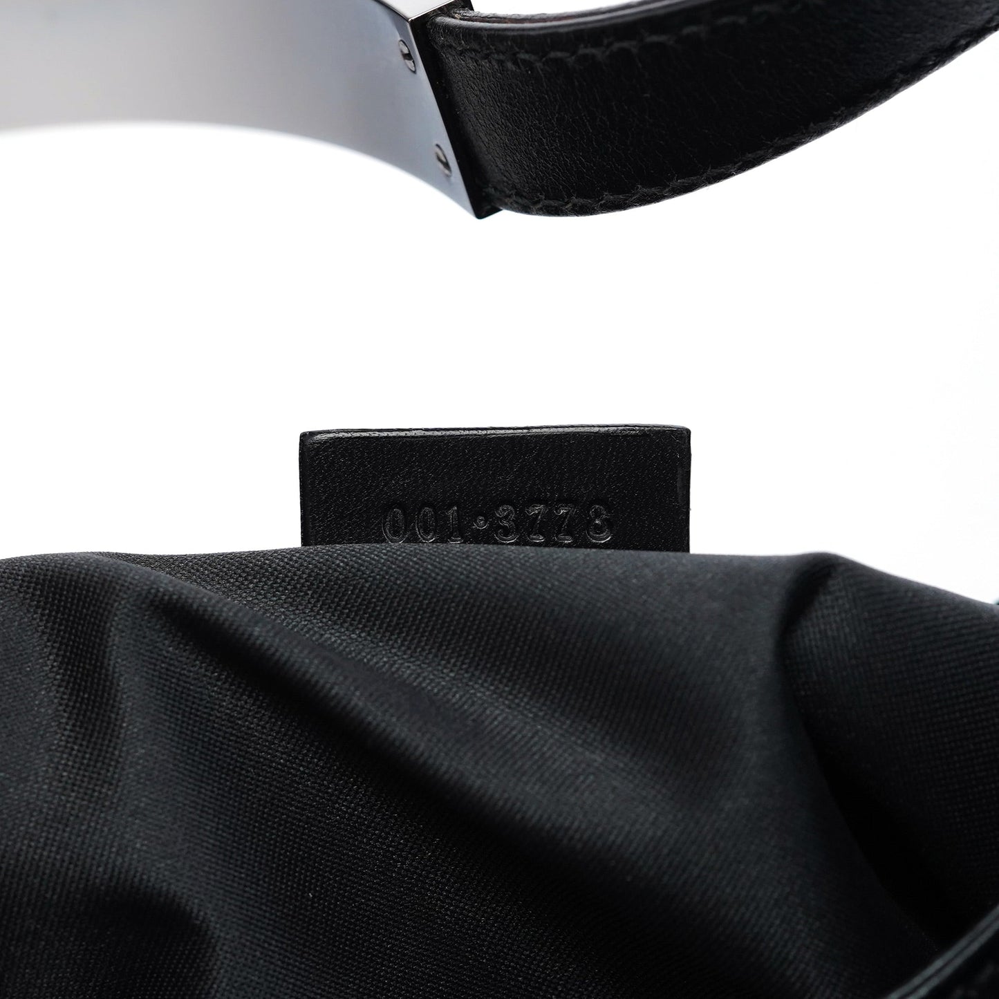 1997 Black GG Suede Shoulder Bag