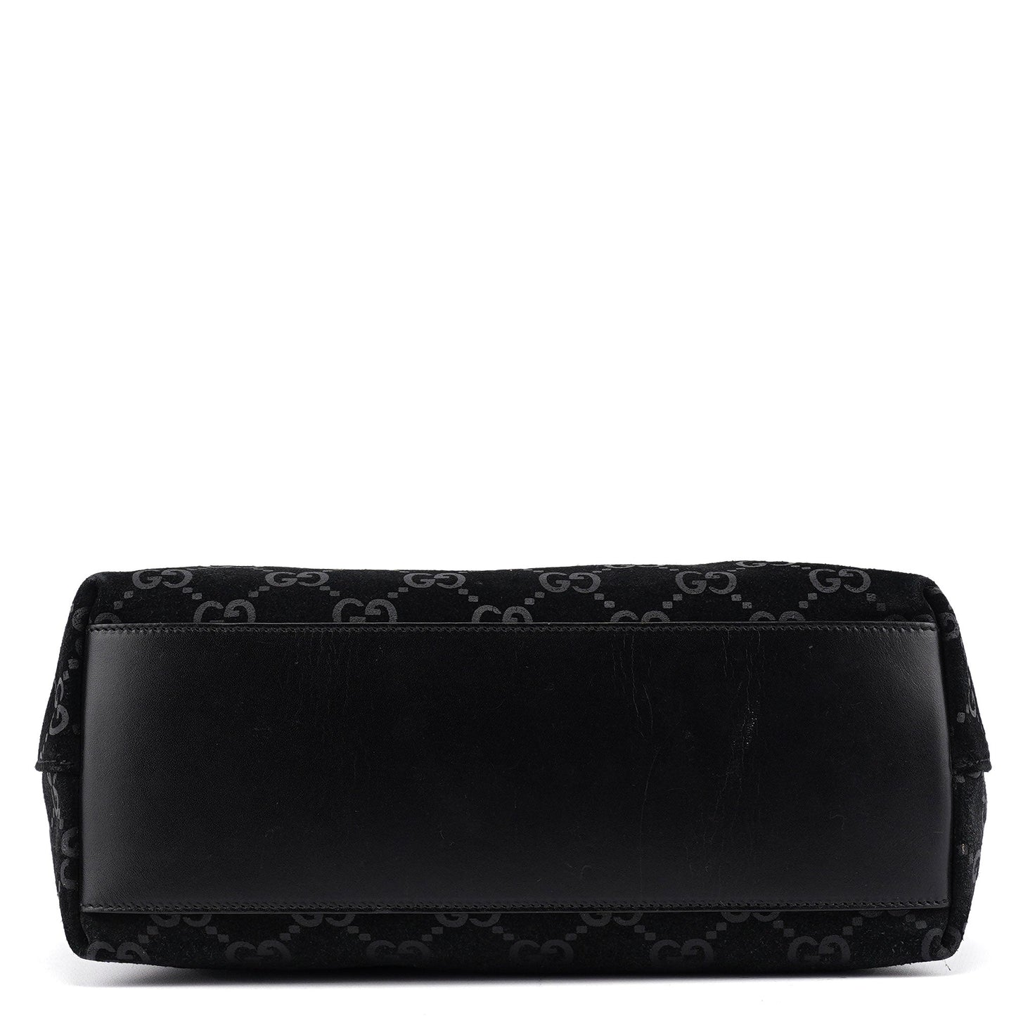 1997 Black GG Suede Shoulder Bag