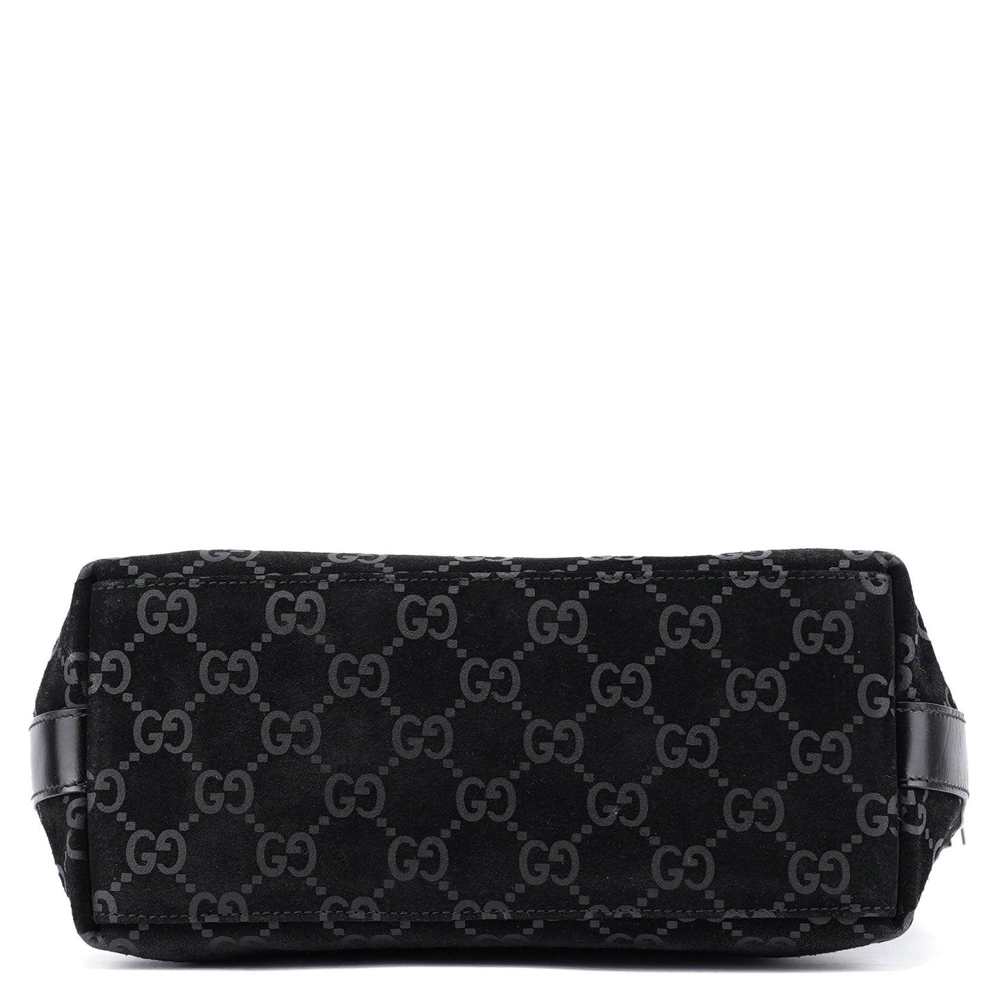 1997 Black GG Suede Shoulder Bag
