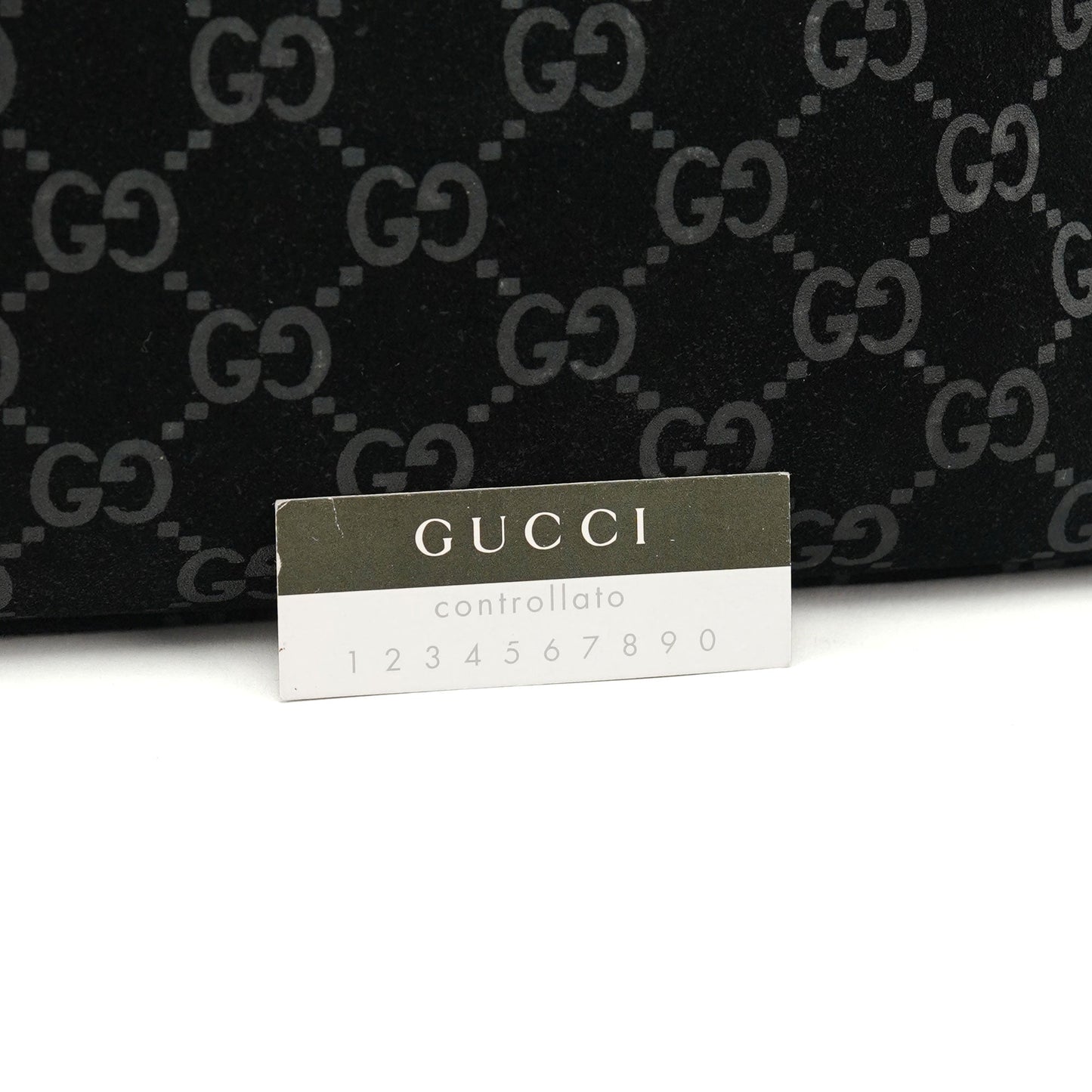 1997 Black GG Suede Shoulder Bag