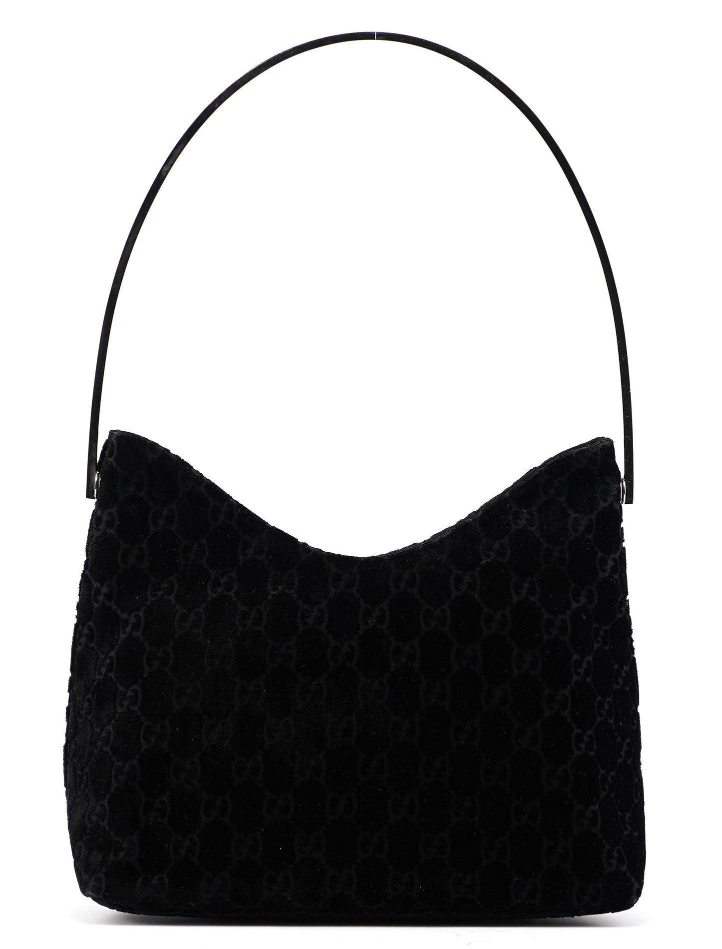 1997 Black GG Velvet Shoulder Bag