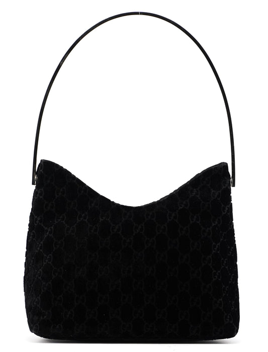 1997 Black GG Velvet Shoulder Bag