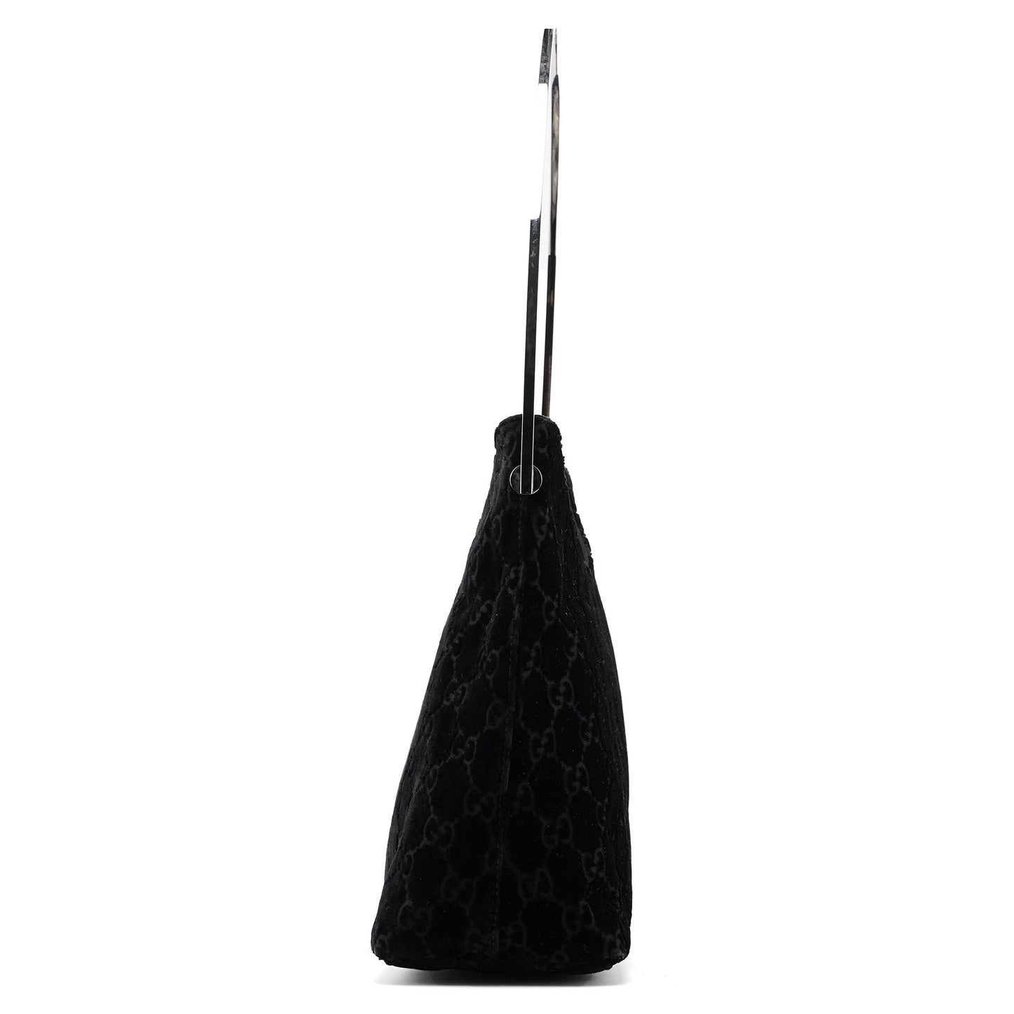 1997 Black GG Velvet Shoulder Bag