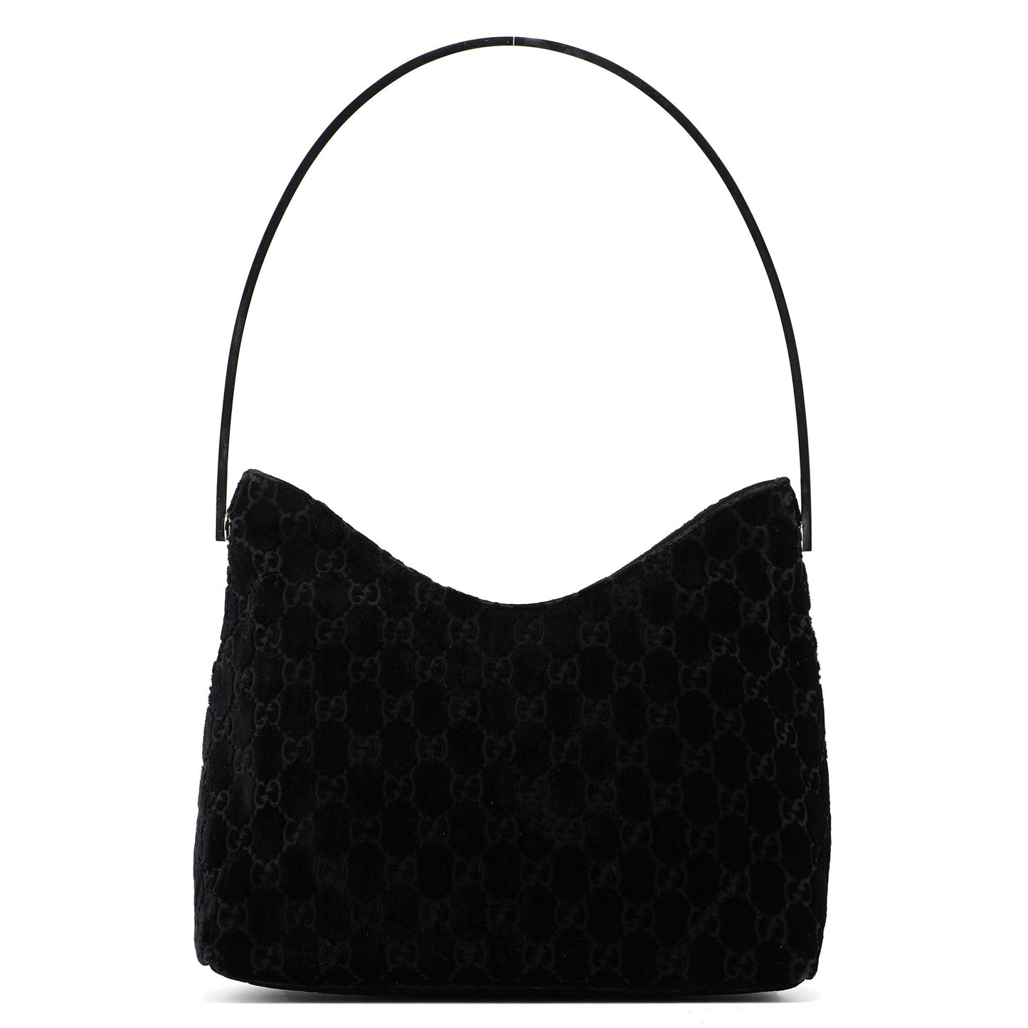 1997 Black GG Velvet Shoulder Bag