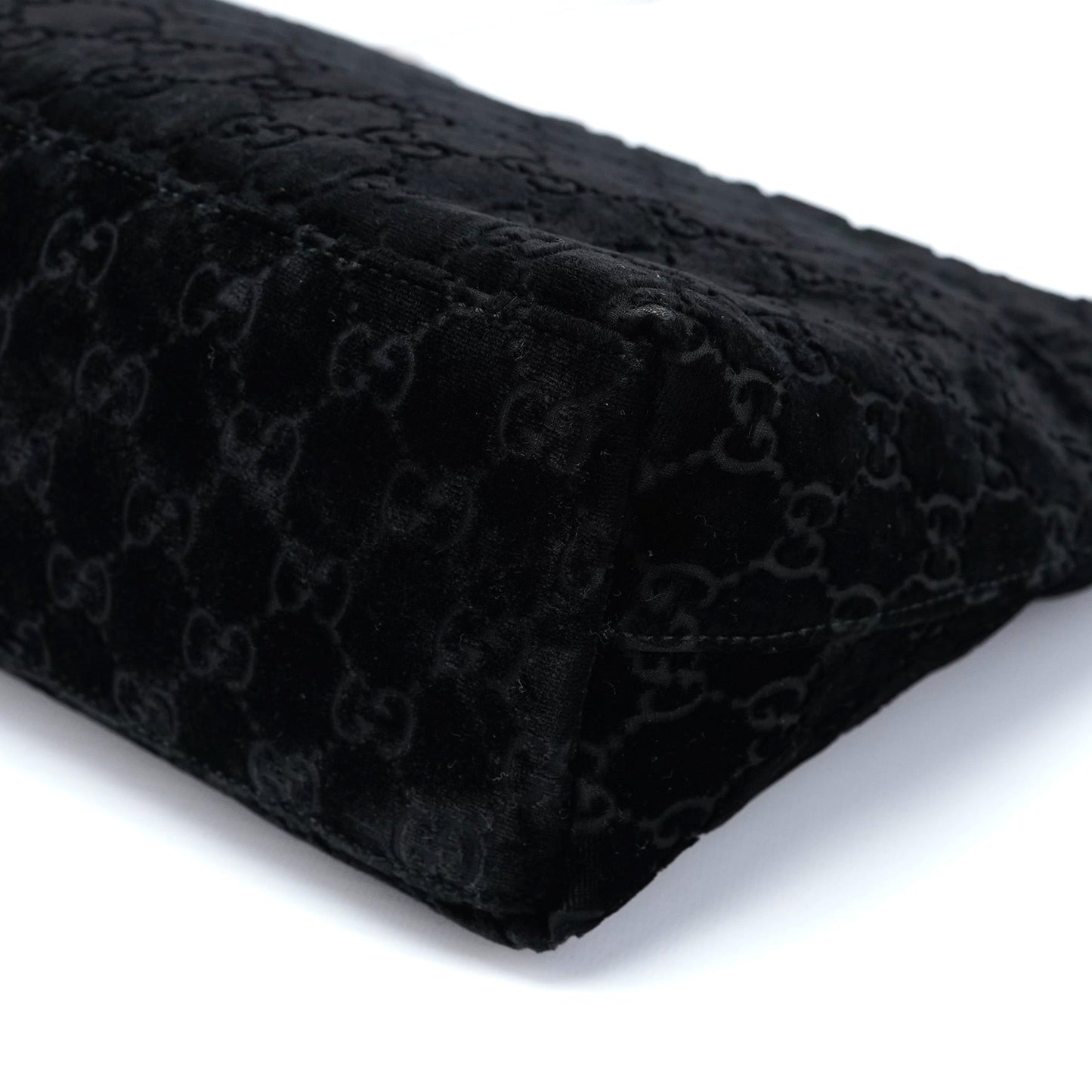 1997 Black GG Velvet Shoulder Bag