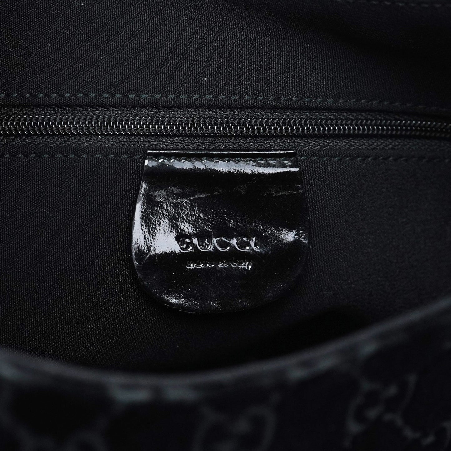 1997 Black GG Velvet Shoulder Bag