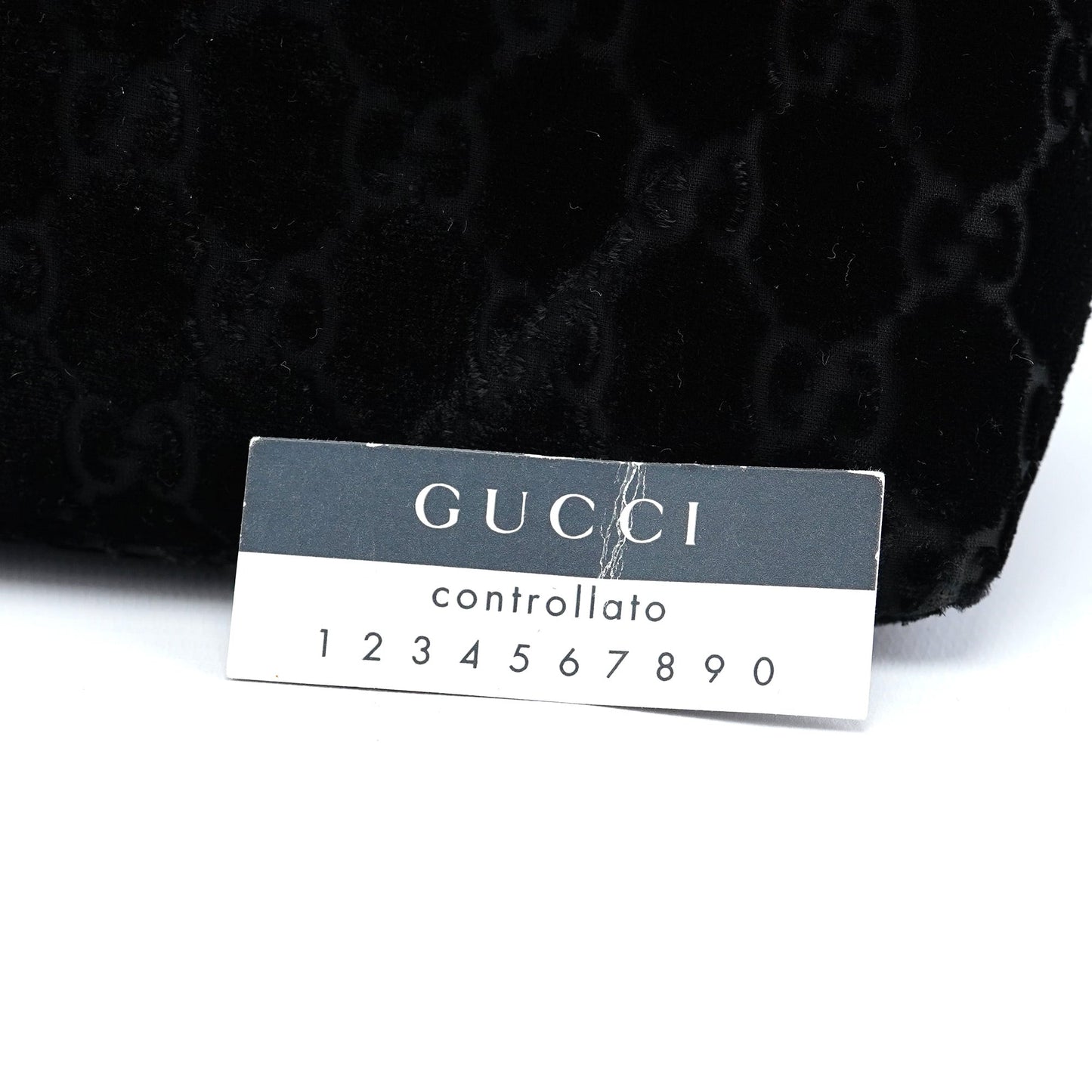 1997 Black GG Velvet Shoulder Bag
