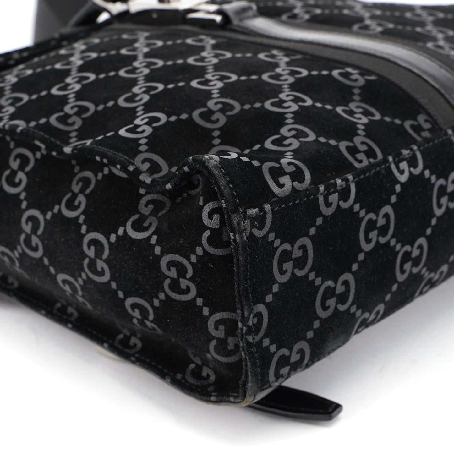 1997 Black Jackie Suede GG Backpack