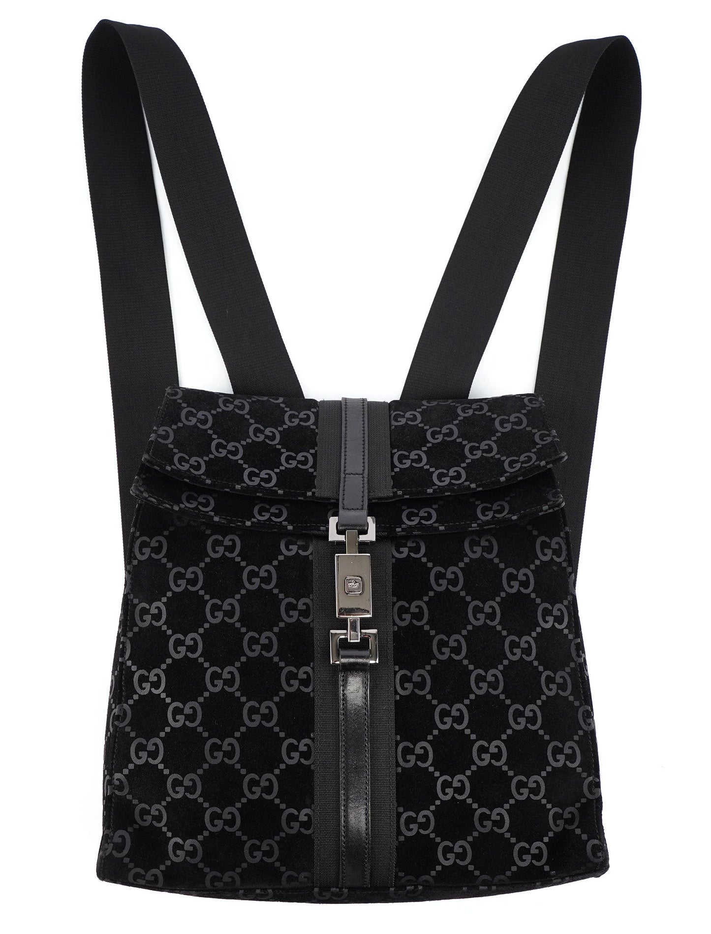 1997 Black Jackie Suede GG Backpack