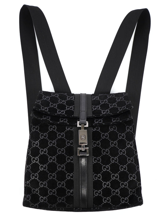 1997 Black Jackie Suede GG Backpack