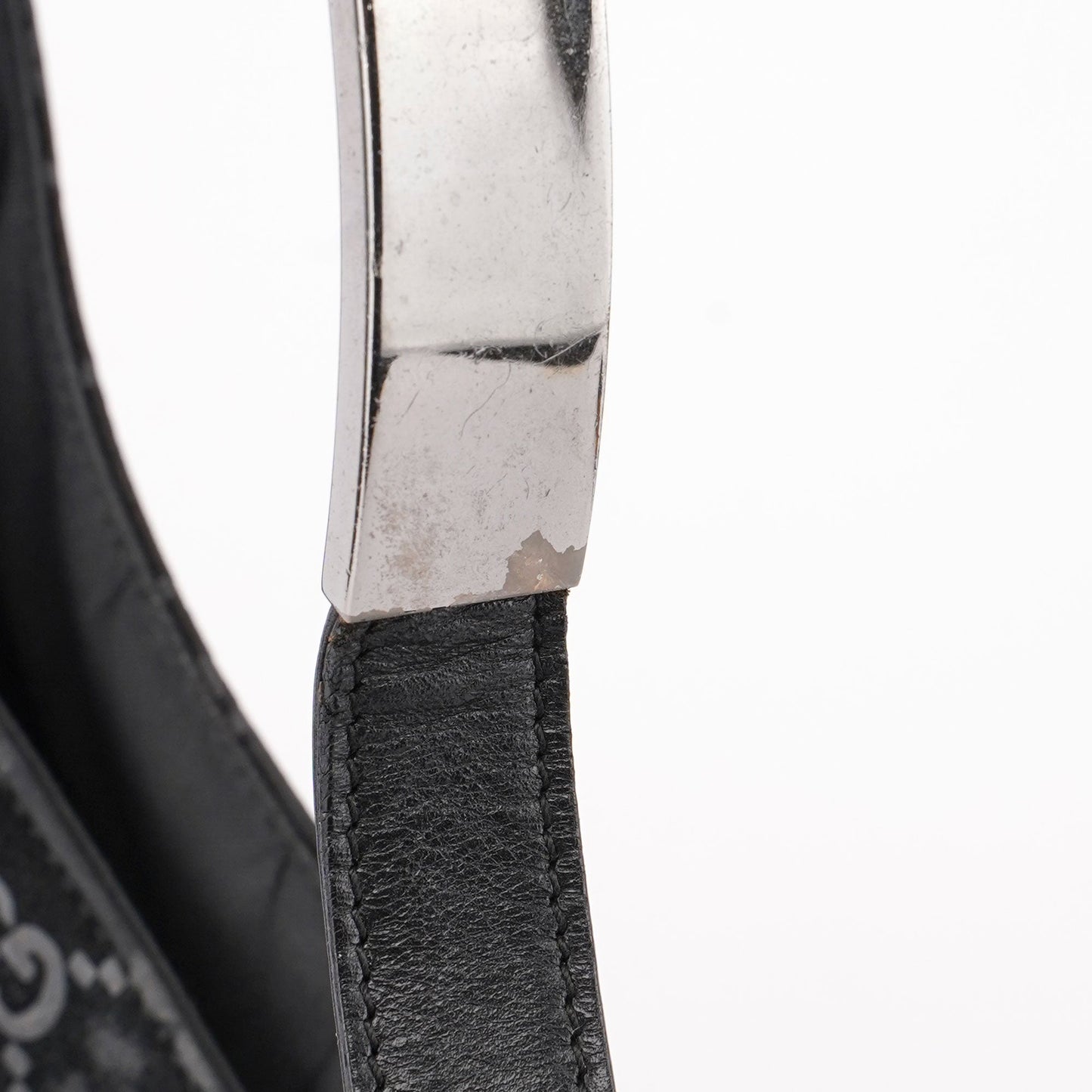 1997 Black Suede GG Hobo Shoulder Bag