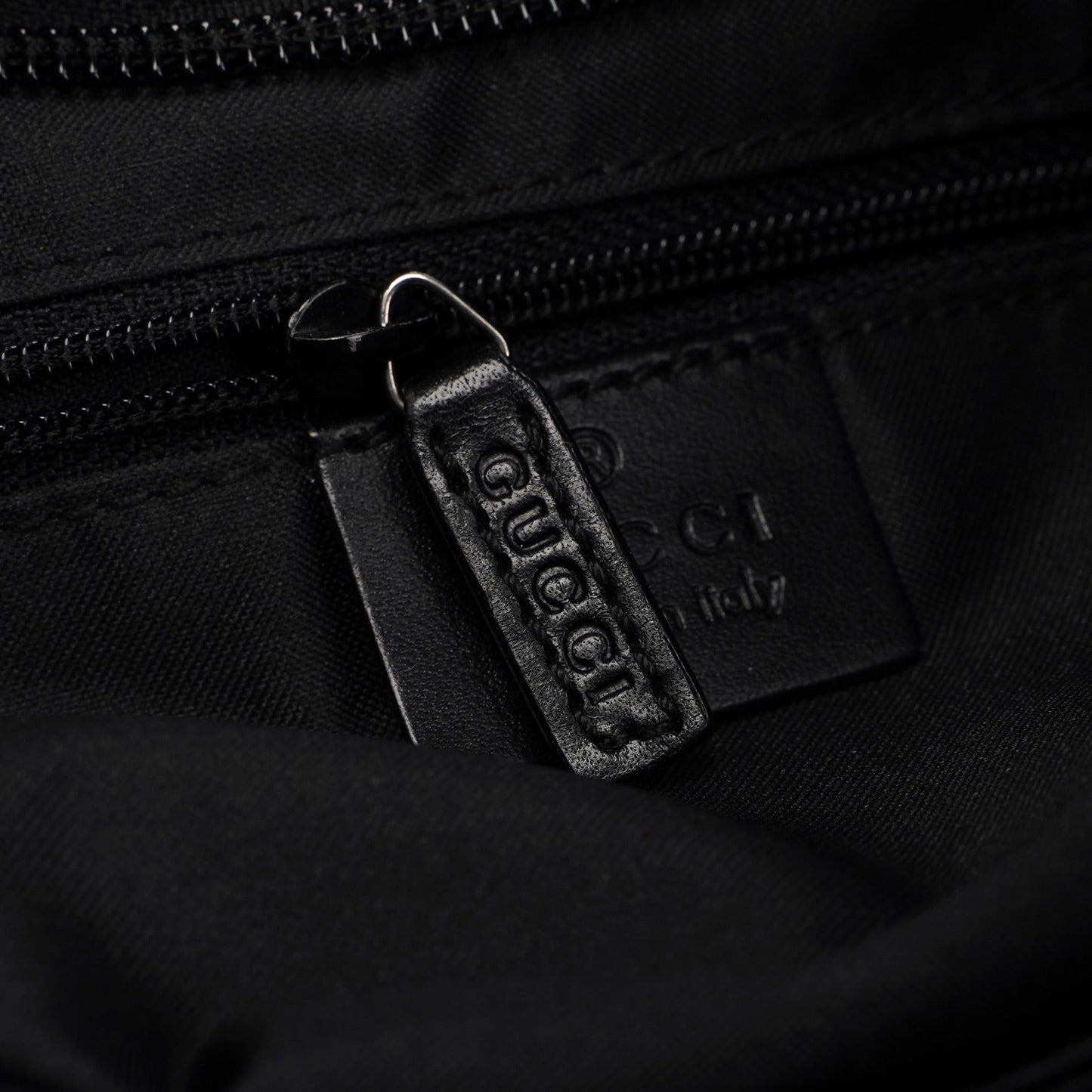 1997 Black Suede GG Hobo Shoulder Bag