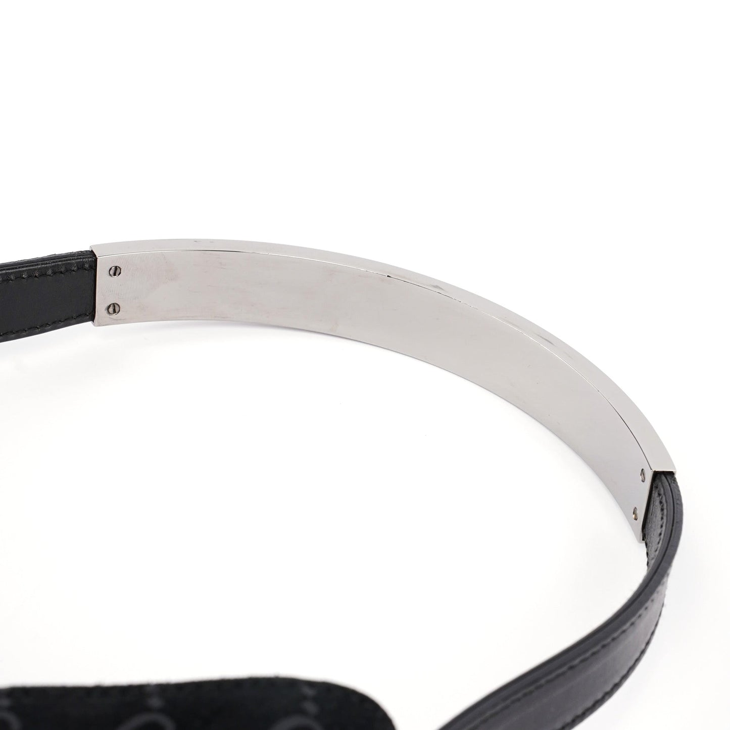 1997 Black Suede GG Hobo Shoulder Bag