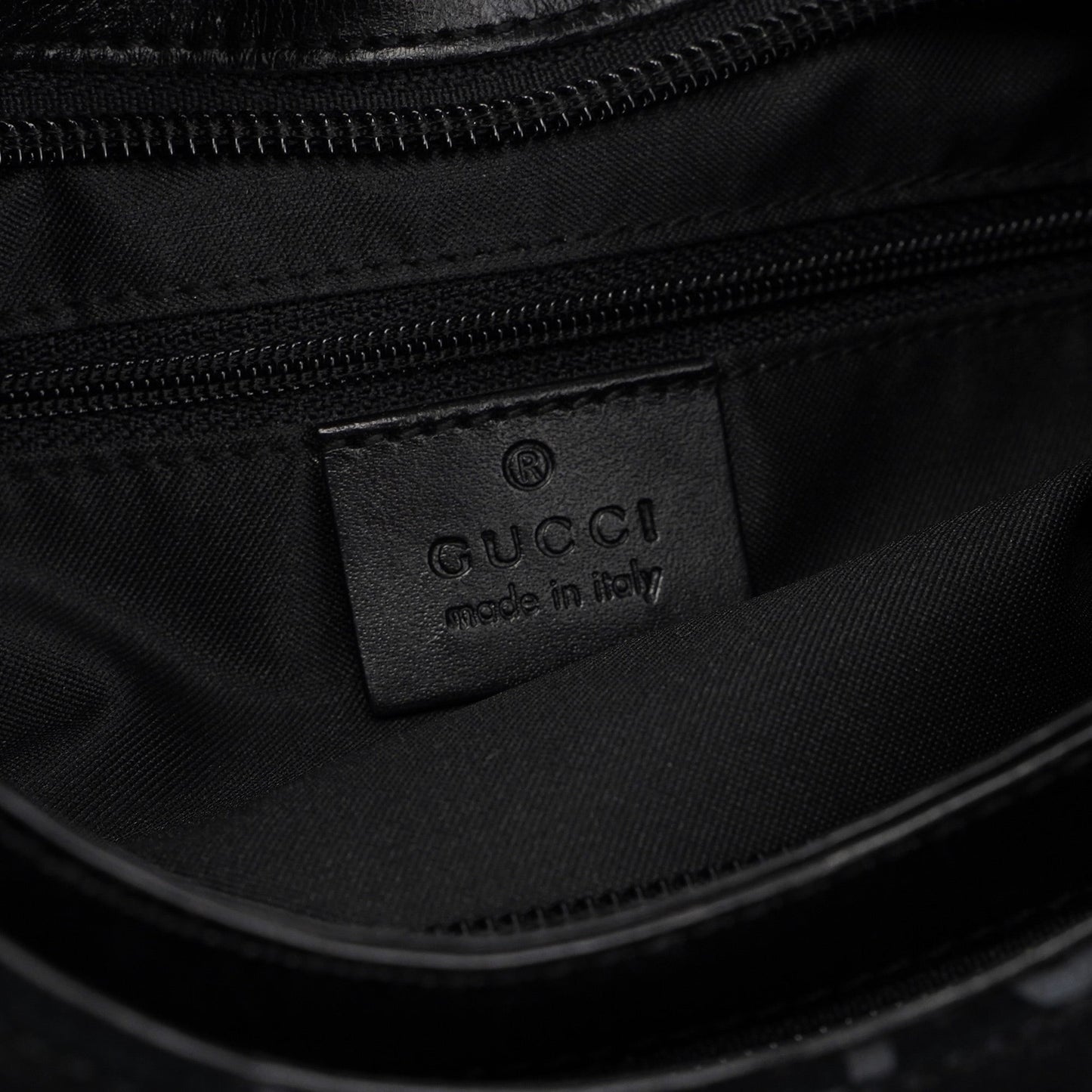 1997 Black Suede GG Hobo Shoulder Bag