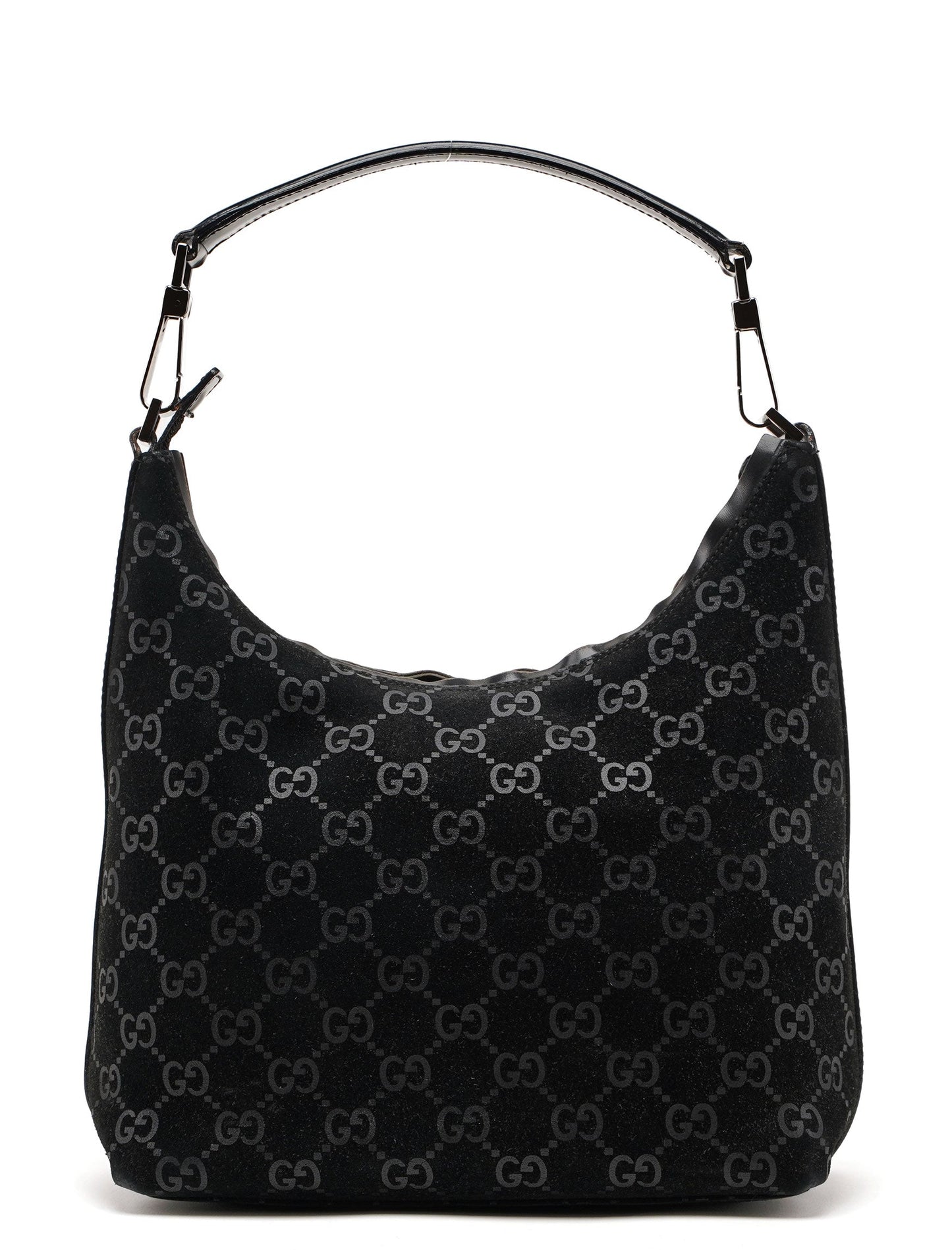 1997 Black Suede GG Monogram Bag
