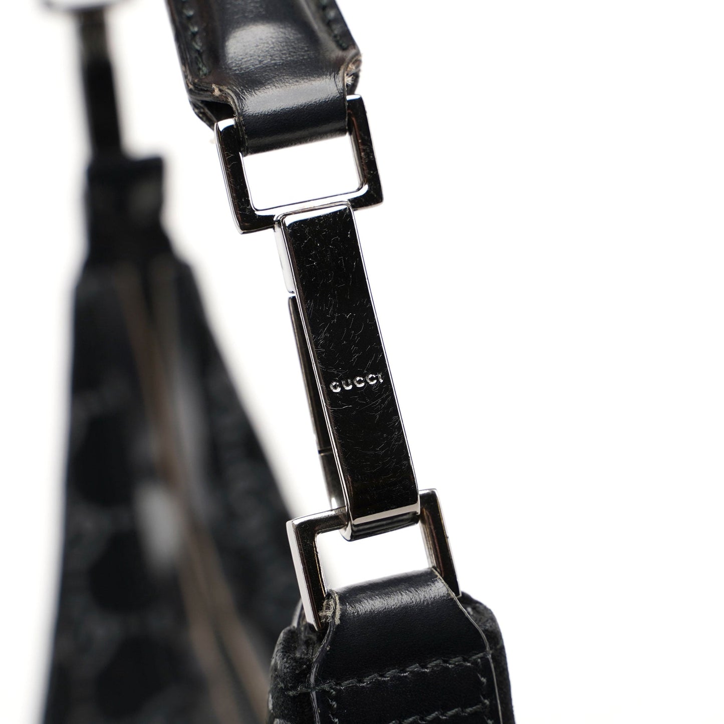 1997 Black Suede GG Monogram Bag