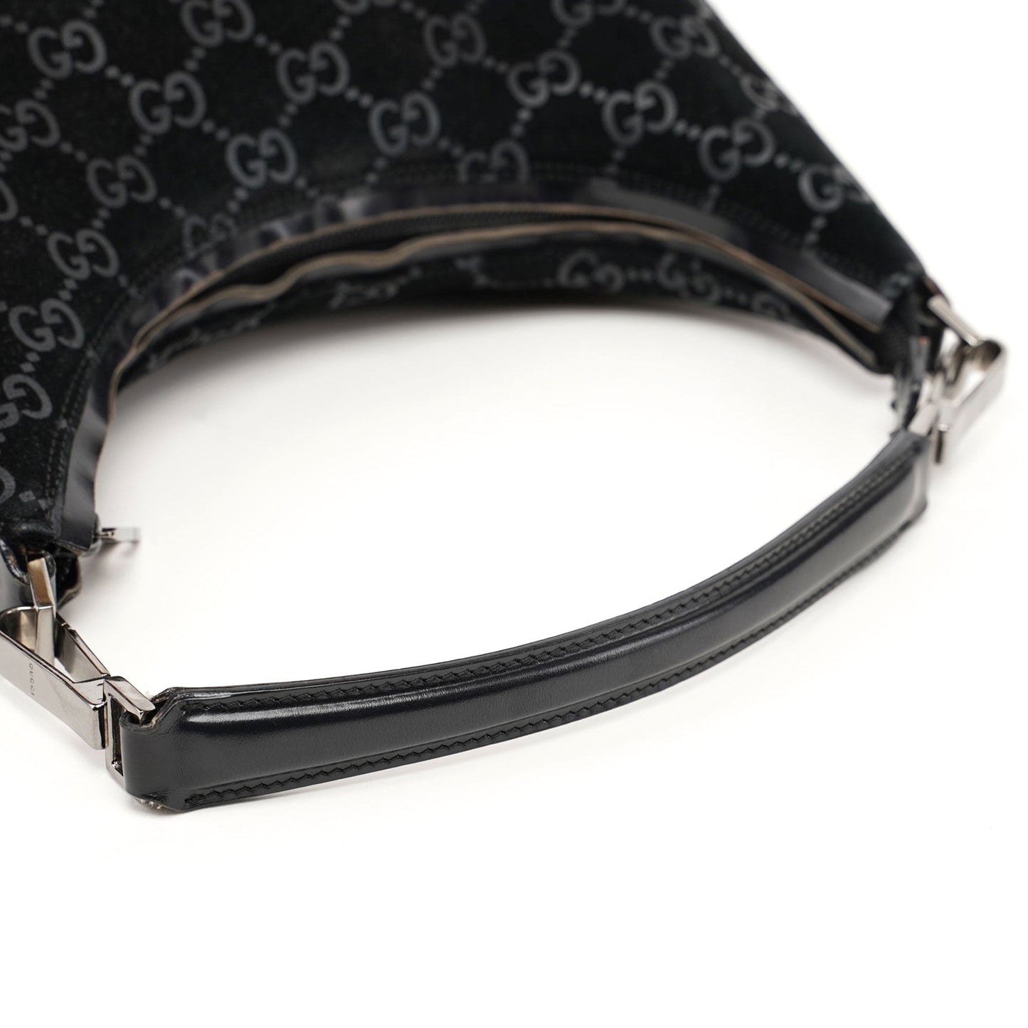 1997 Black Suede GG Monogram Bag