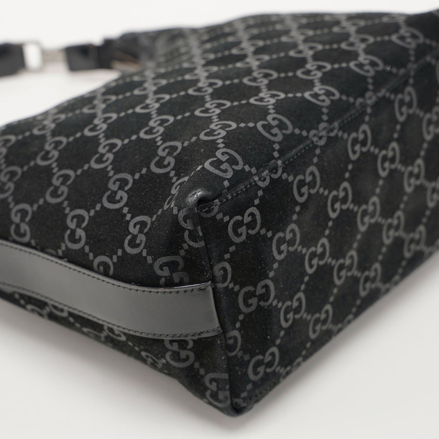 1997 Black Suede GG Monogram Bag