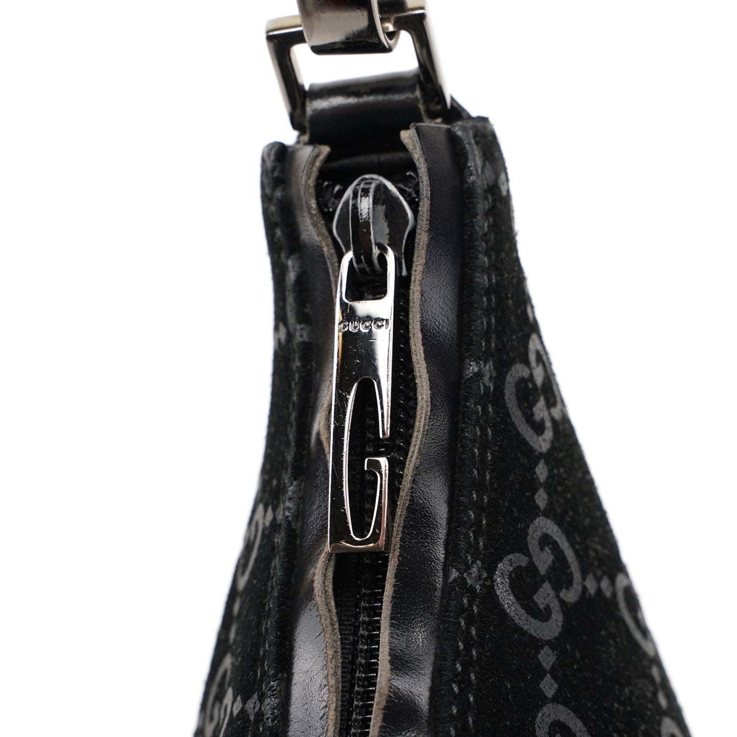 1997 Black Suede GG Monogram Bag