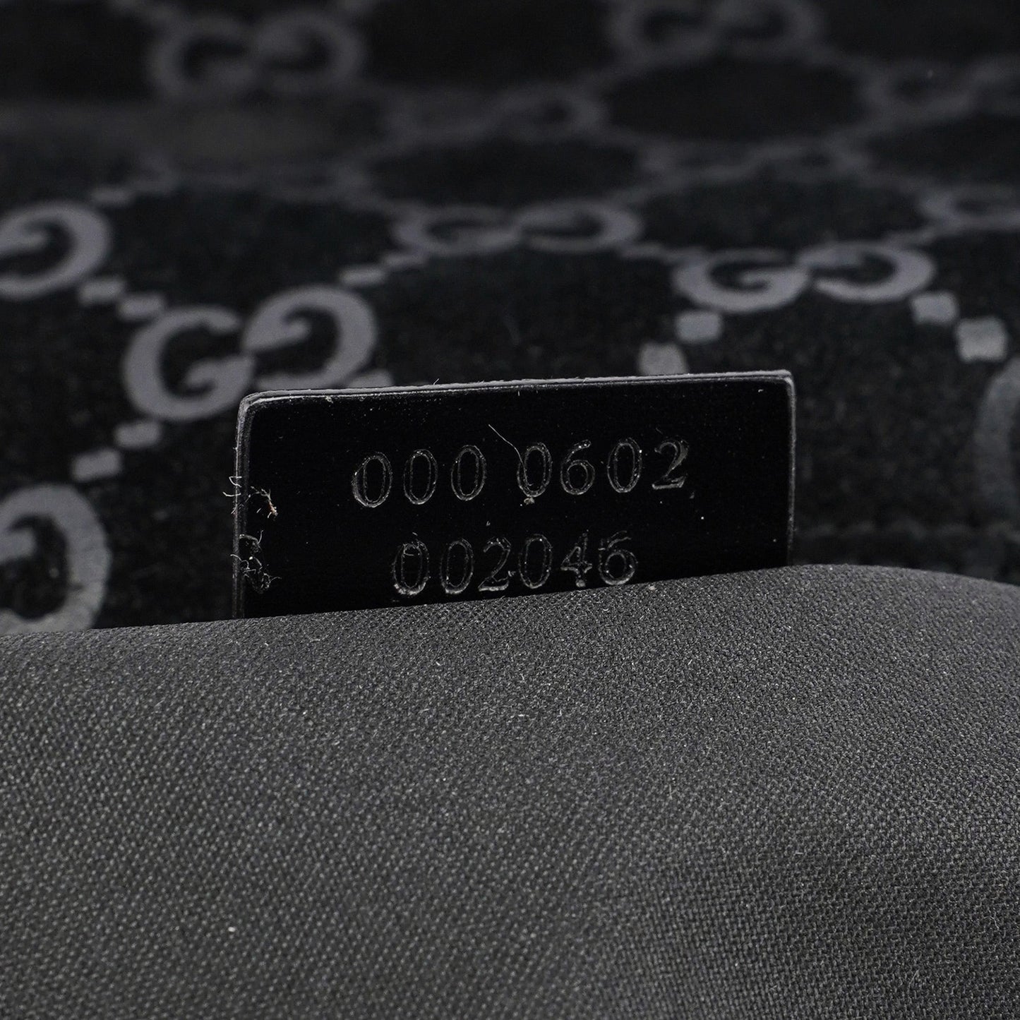 1997 Black Suede GG Shoulder Bag