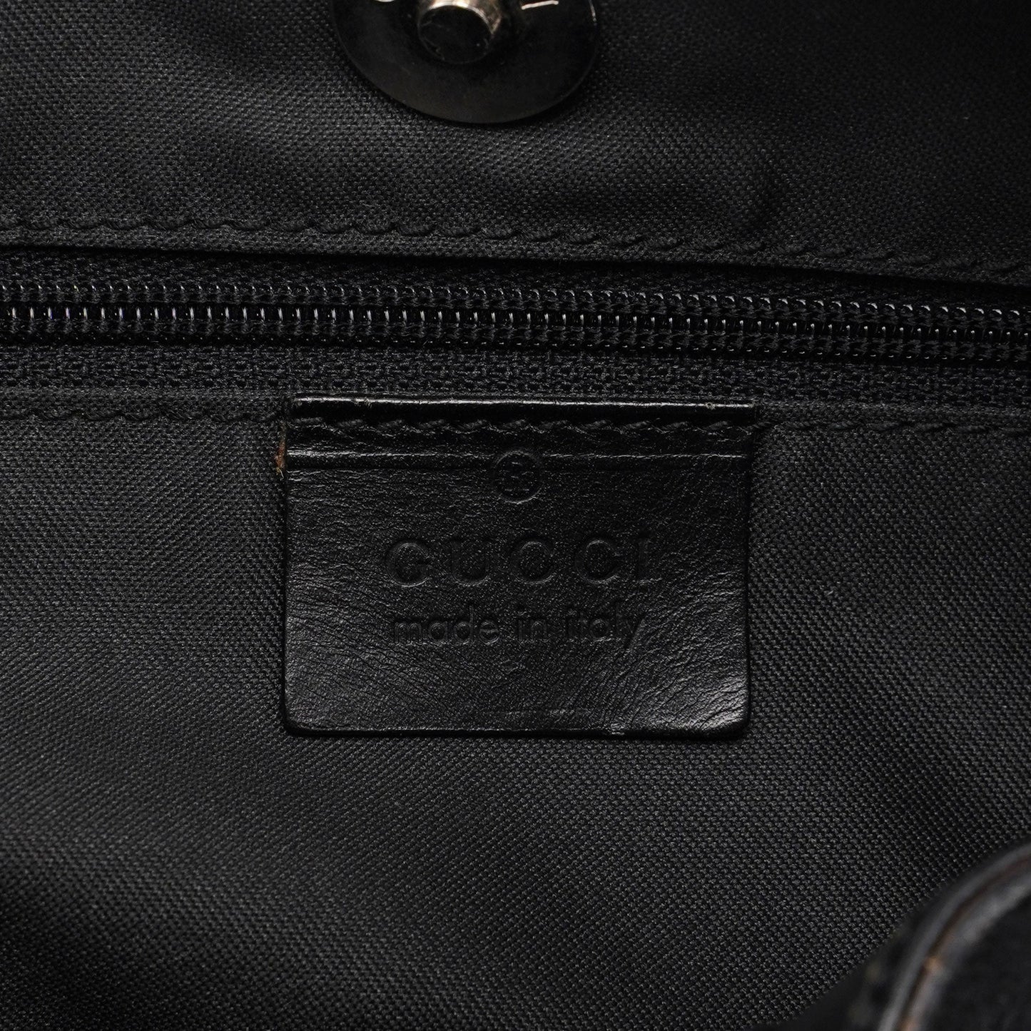 1997 Black Suede GG Shoulder Bag