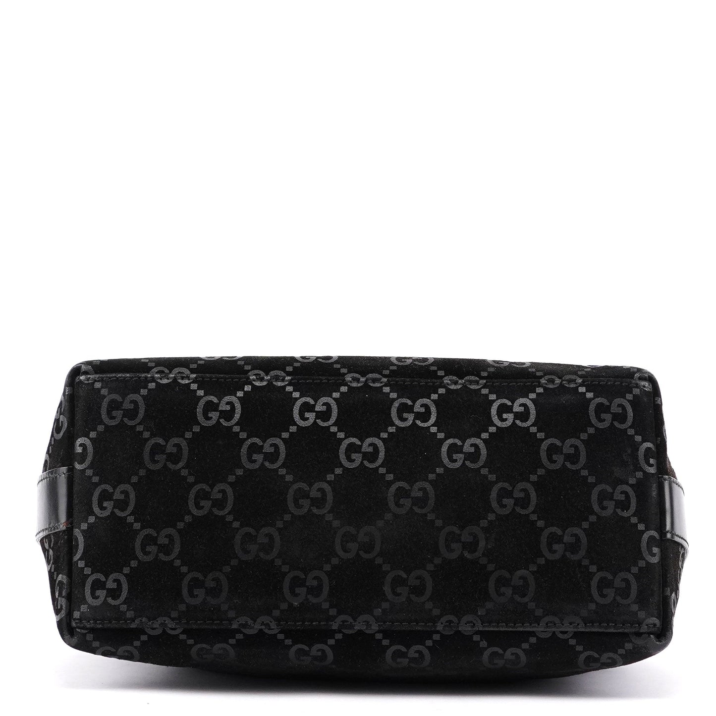 1997 Black Suede GG Shoulder Bag
