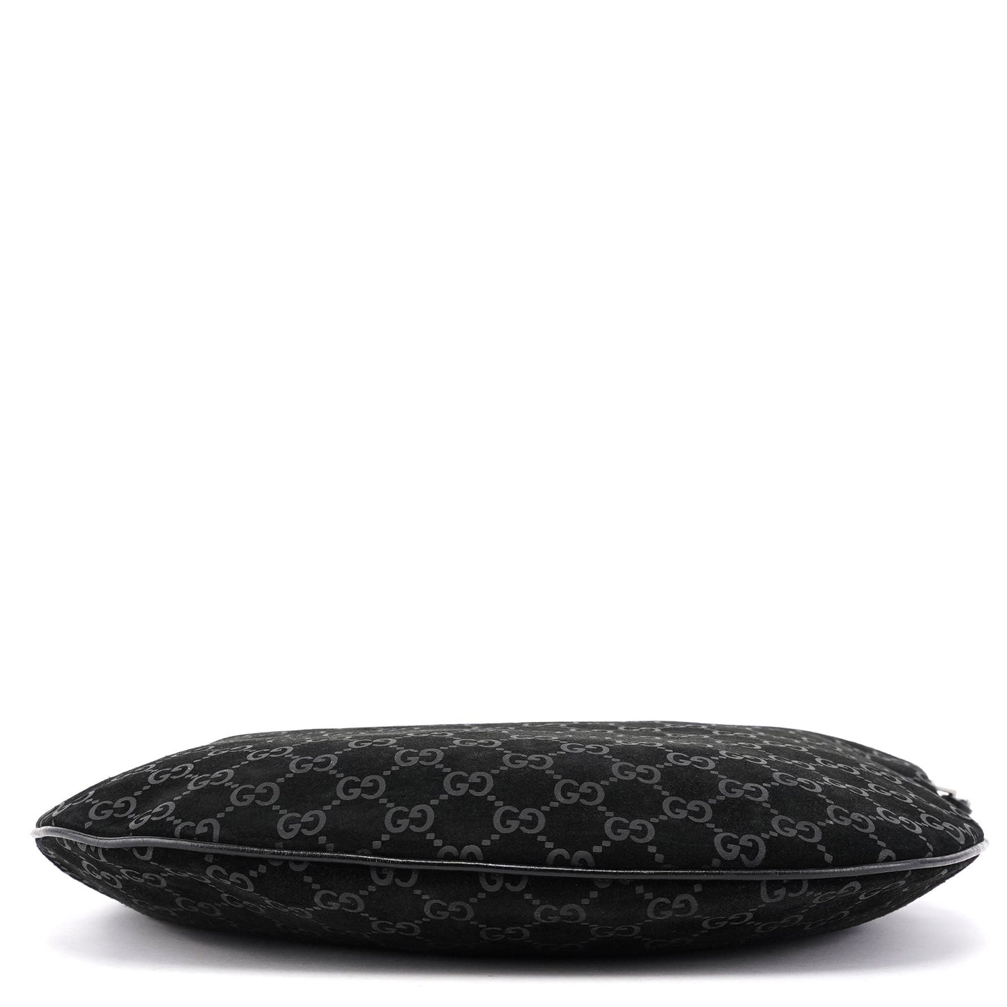 1997 Black Suede GG Shoulder Bag