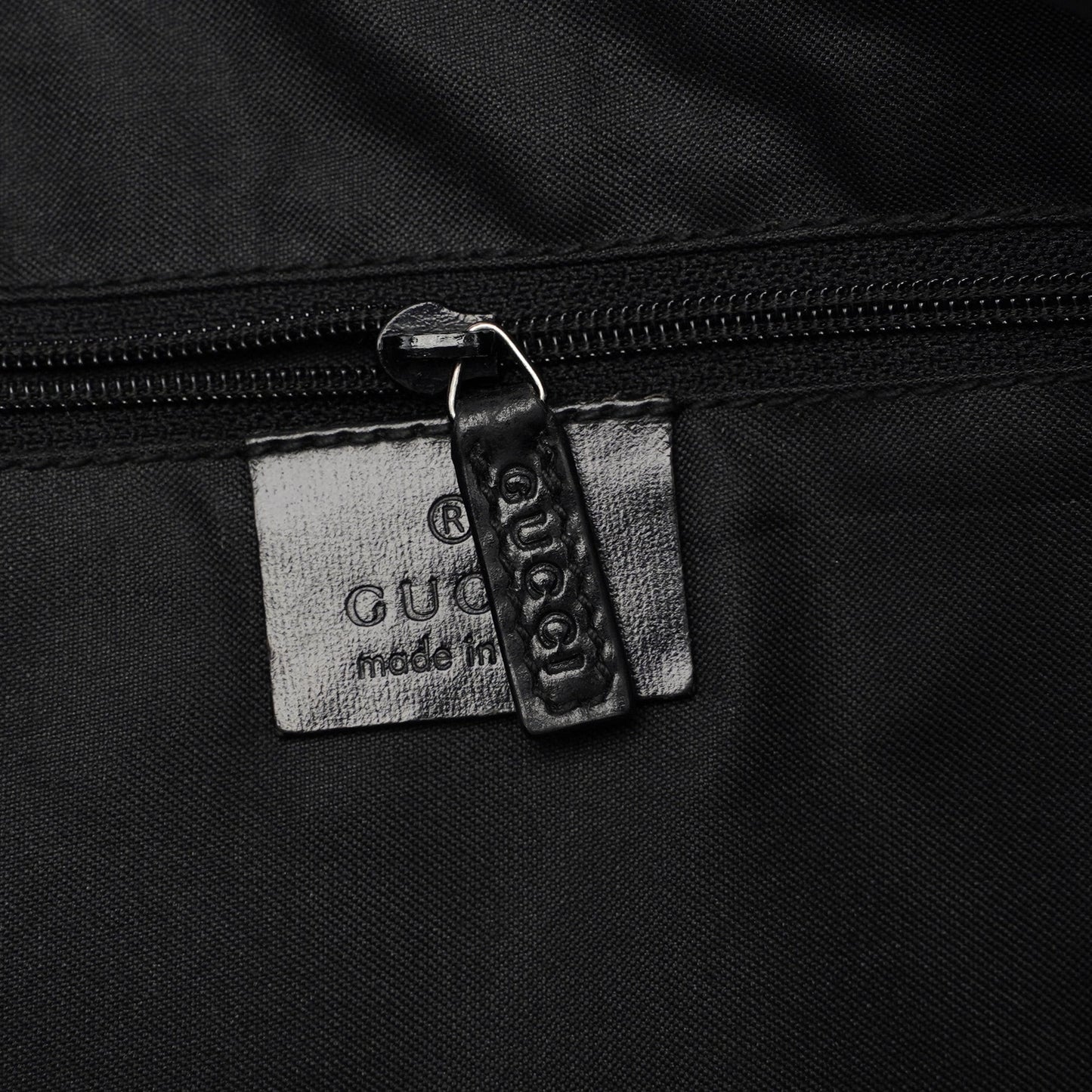 1997 Black Suede GG Shoulder Bag