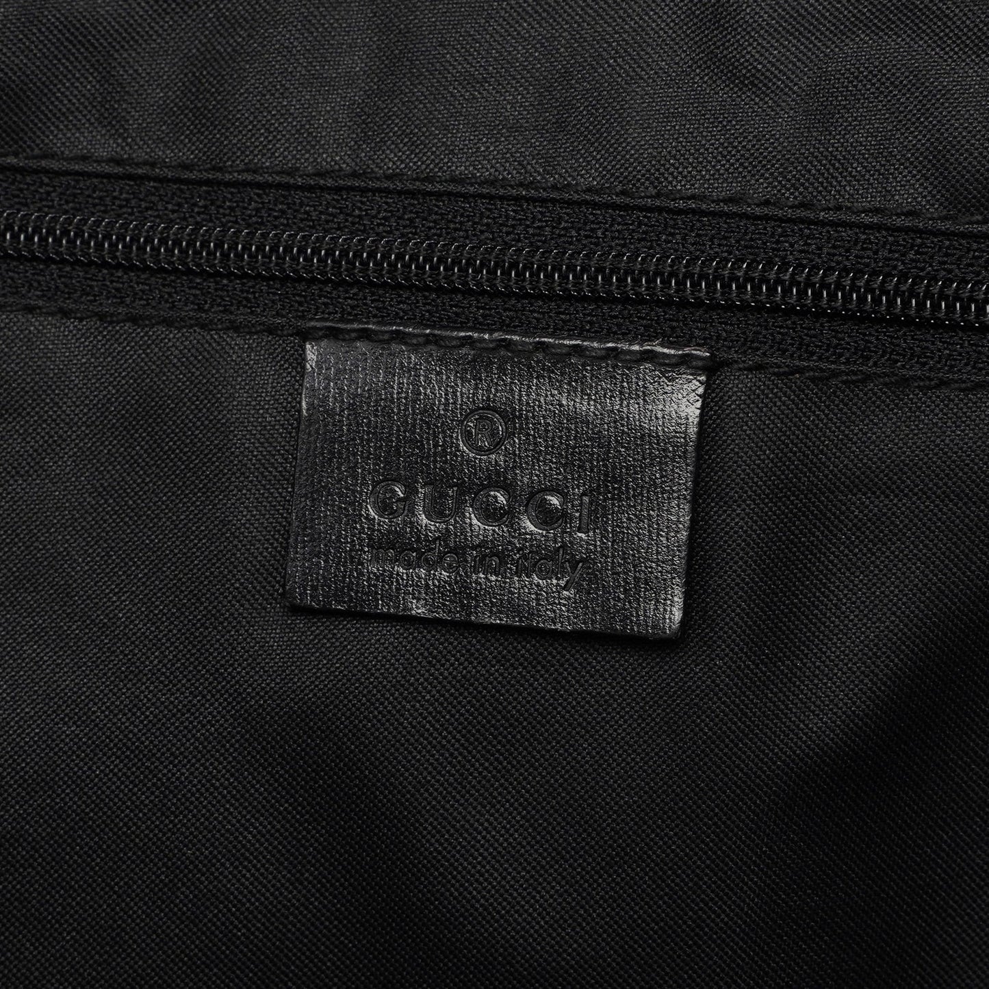 1997 Black Suede GG Shoulder Bag