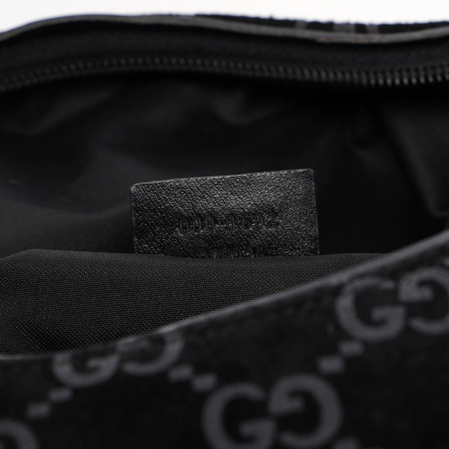 1997 Black Suede GG Shoulder Bag