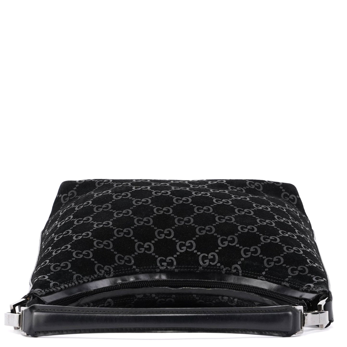 1997 Black Suede GG Shoulder Bag