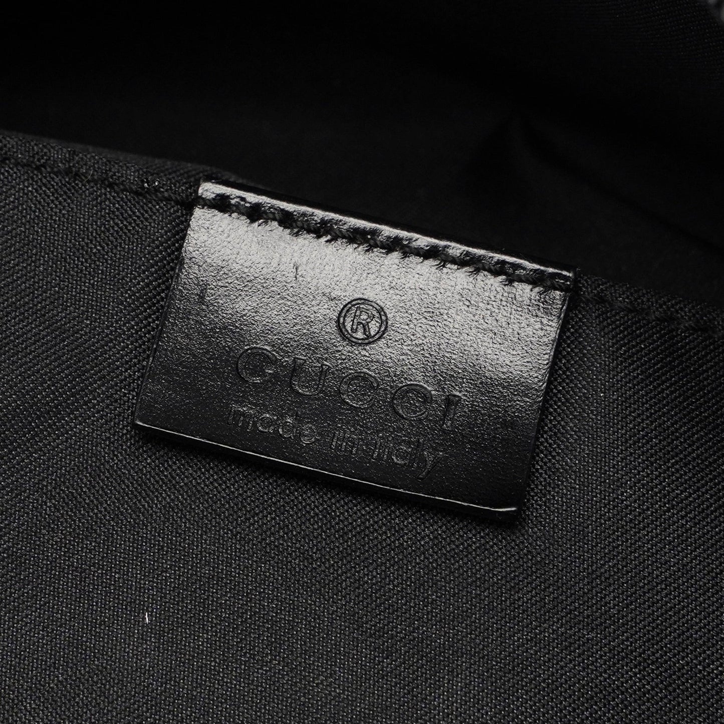 1997 Black Suede GG Shoulder Bag