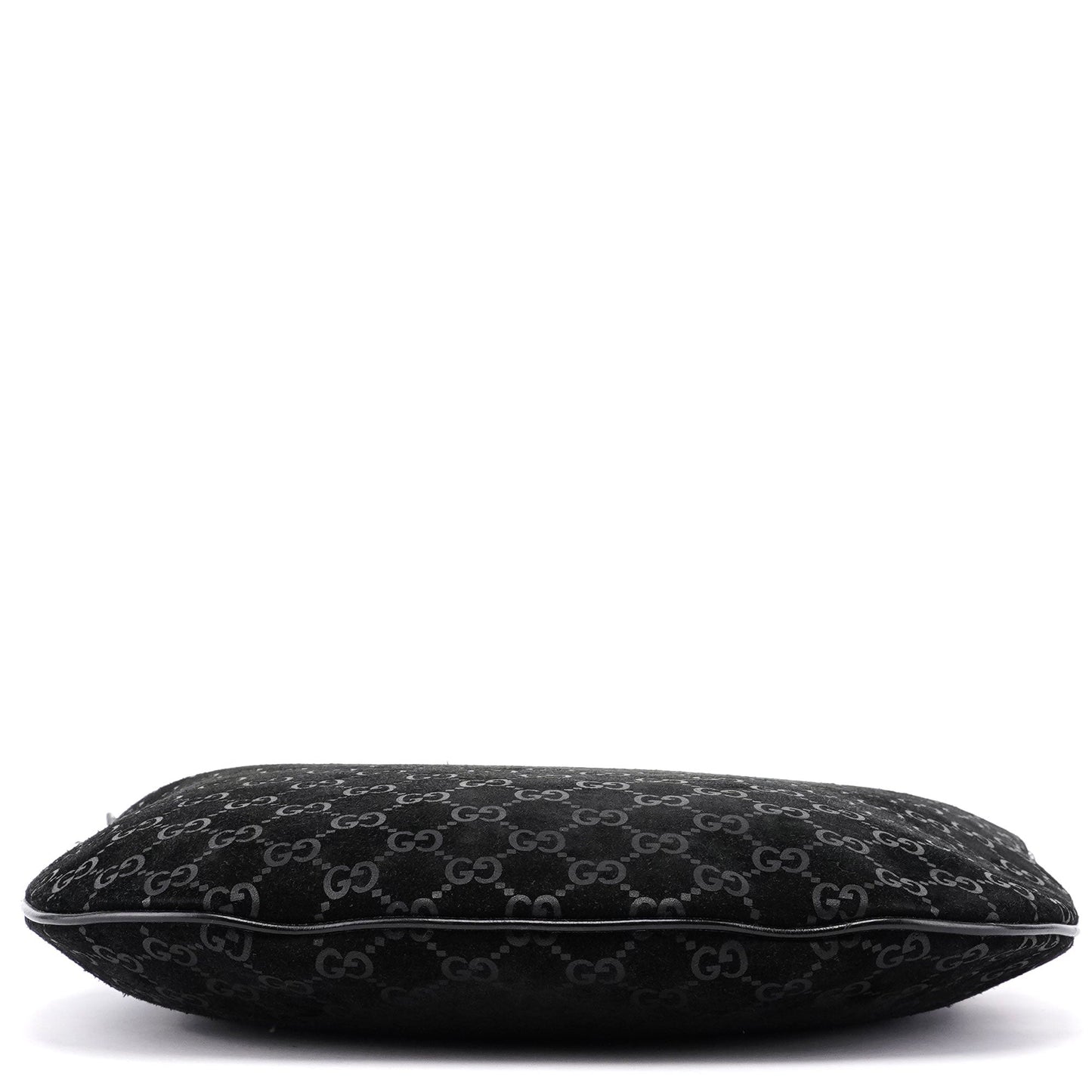 1997 Black Suede GG Shoulder Bag