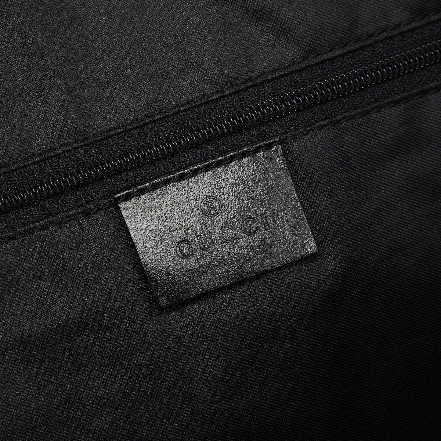 1997 Black Suede GG Shoulder Bag