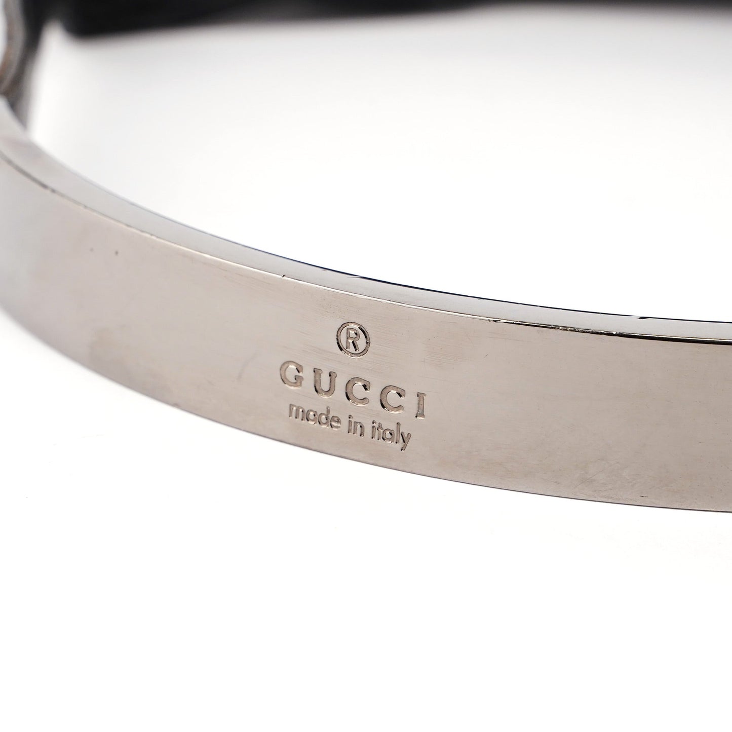 1997 Black Suede GG Shoulder Bag